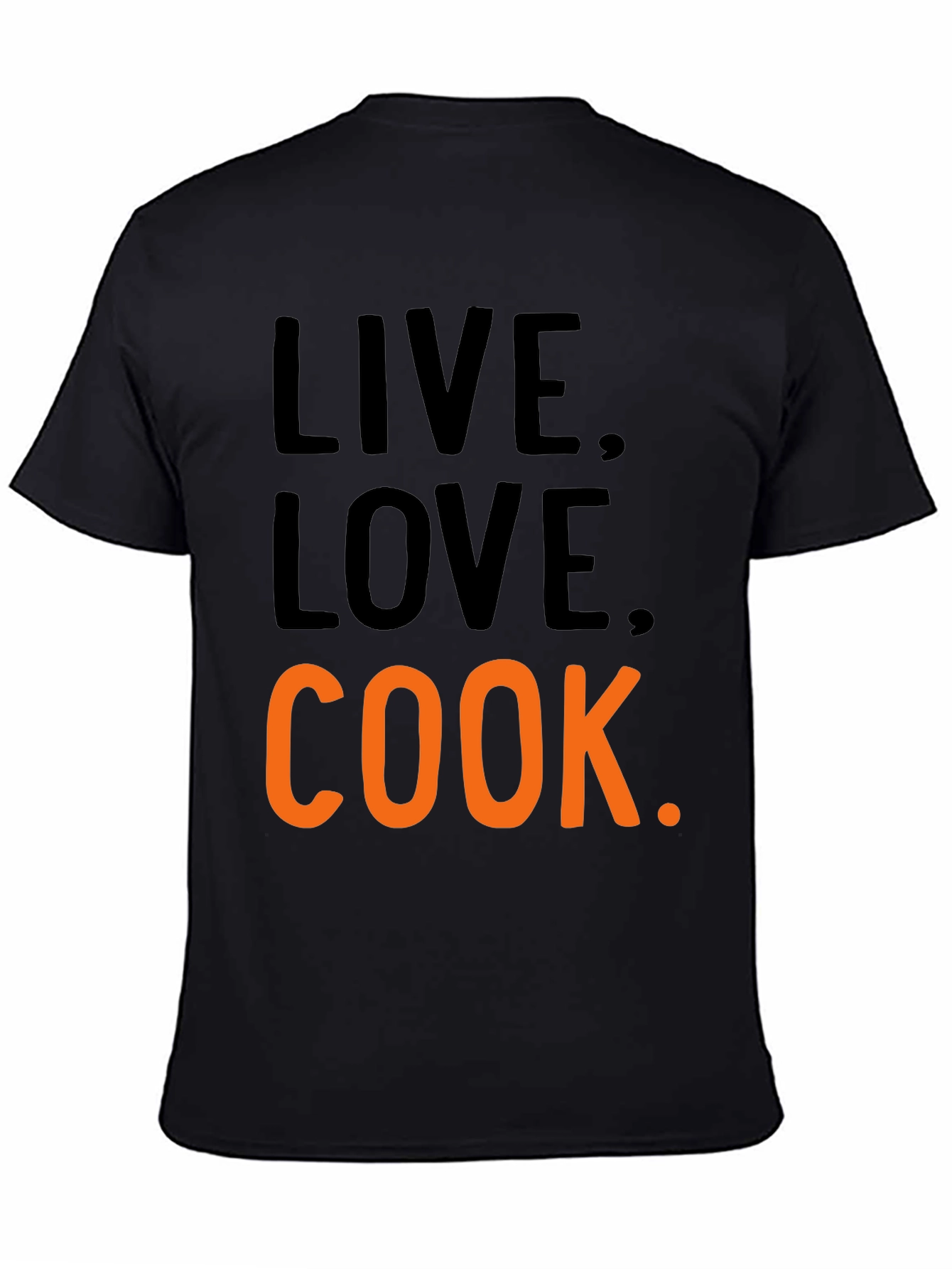 Live Love Cook Black T-Shirt