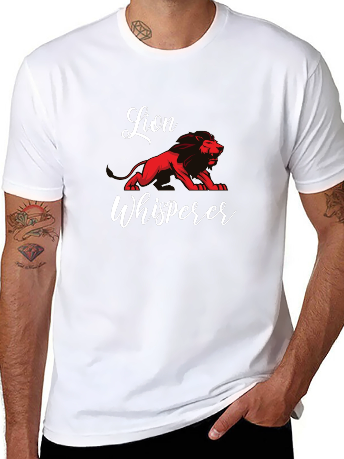 Lion Whisperer Black T-Shirt - Animal Lover Tee
