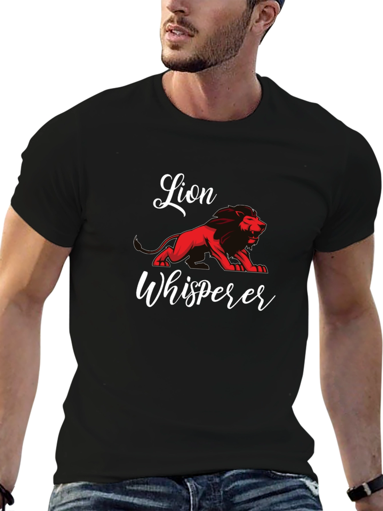 Lion Whisperer Black T-Shirt - Animal Lover Tee