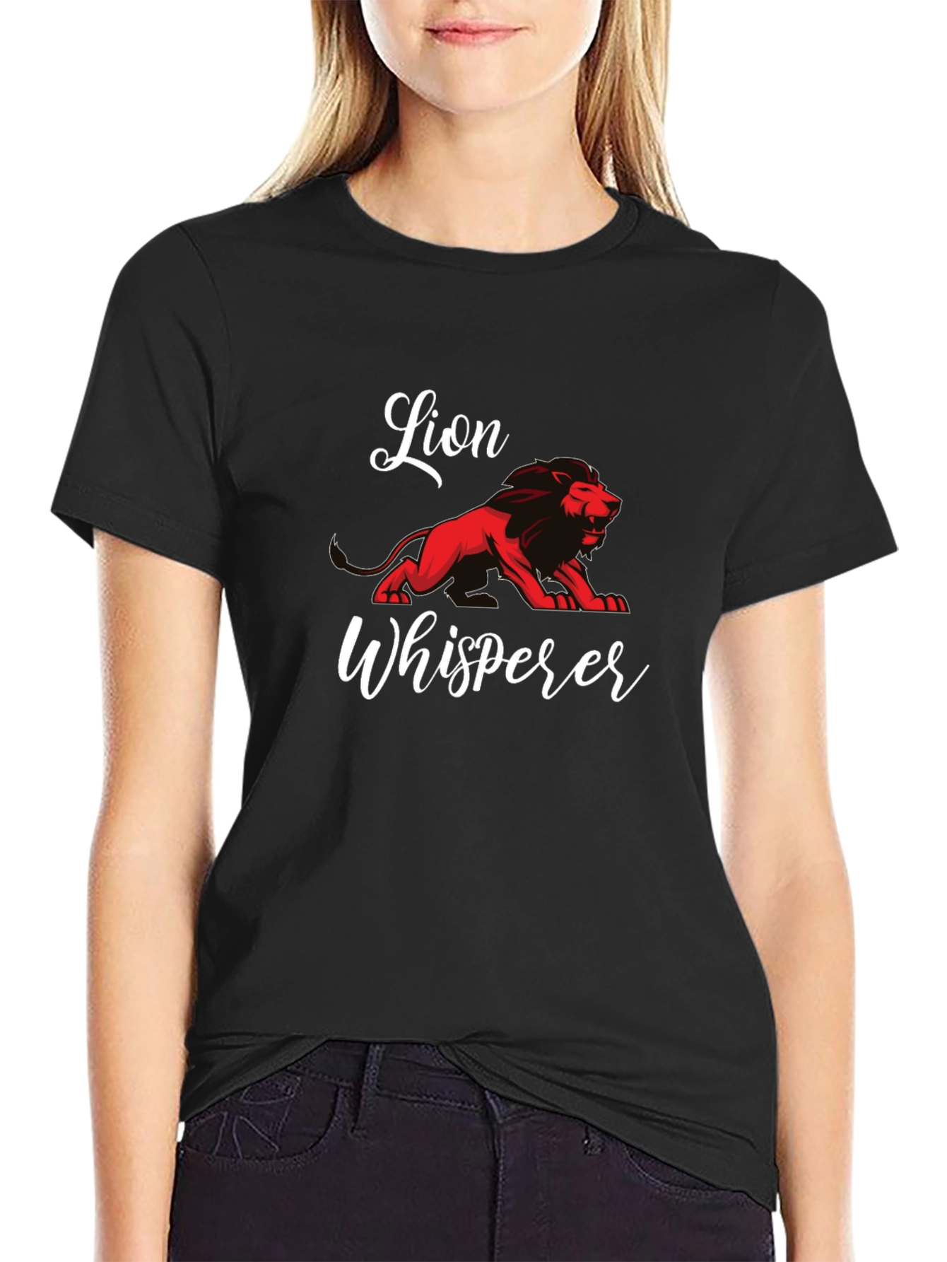 Lion Whisperer Black T-Shirt - Animal Lover Tee