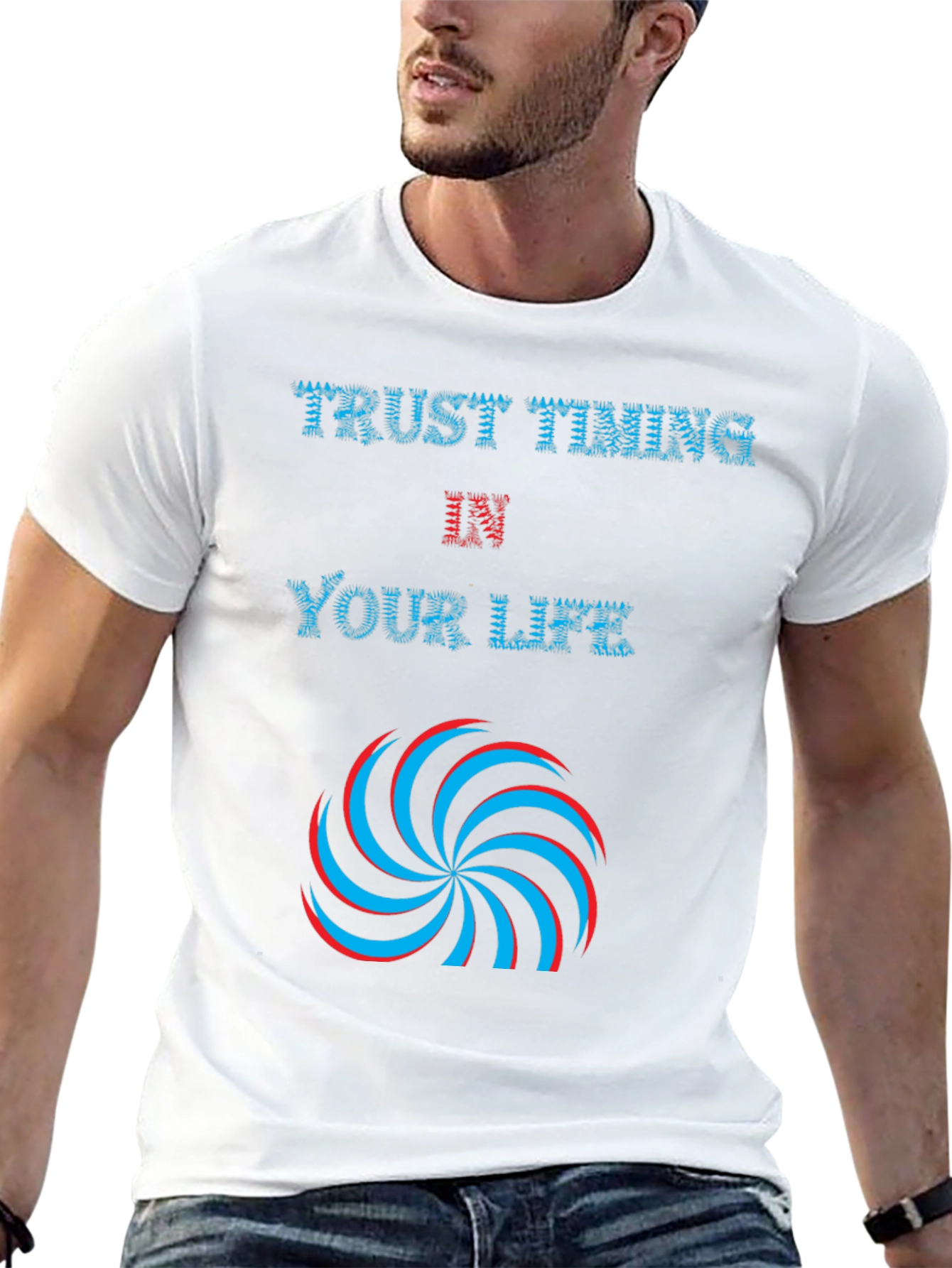 Trust Timing in Your Life Black Graphic Tee