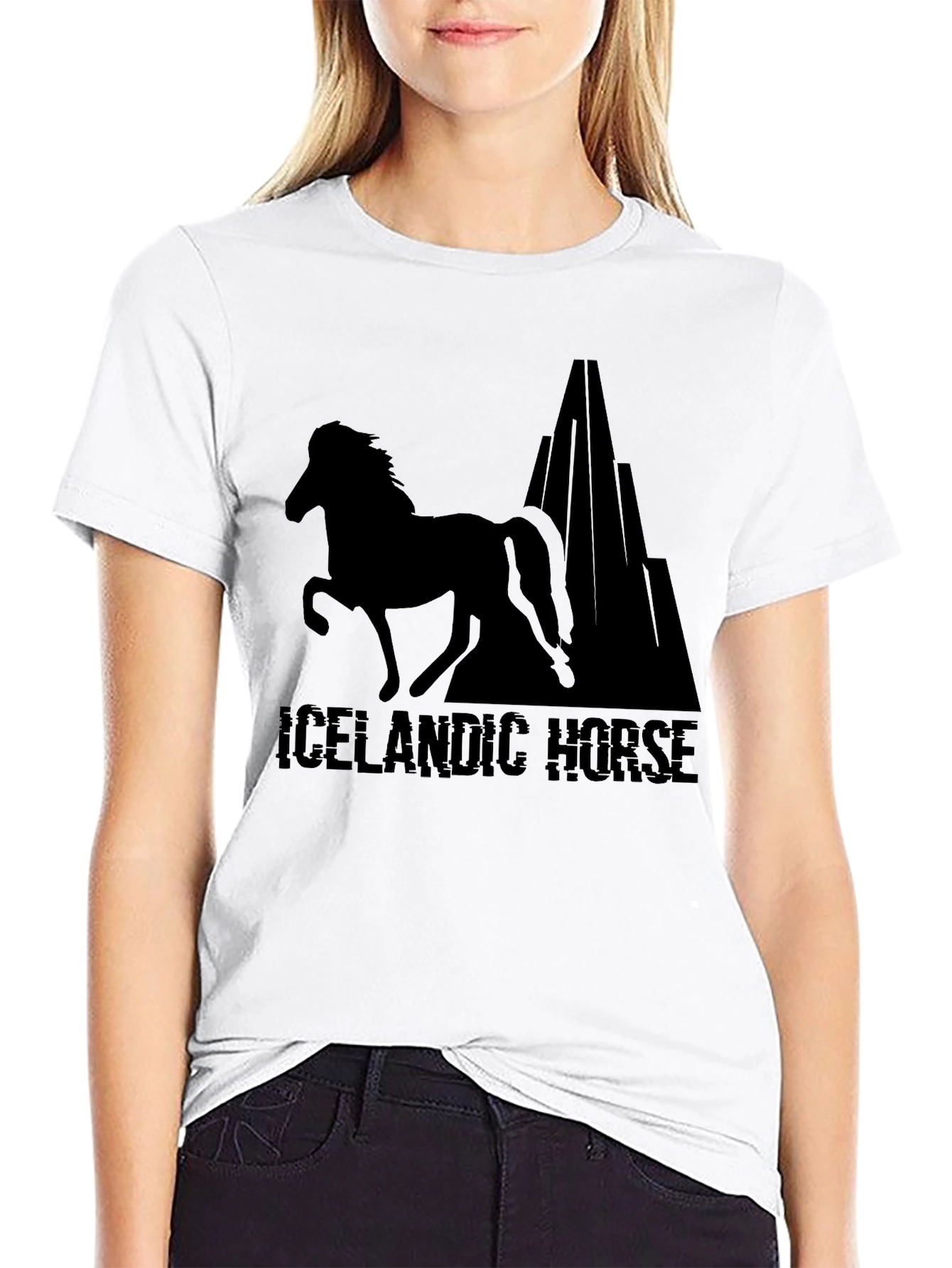 Icelandic Horse T-Shirt - Black Graphic Tee