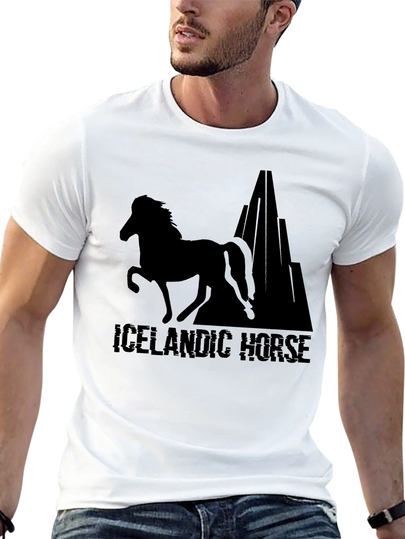 Icelandic Horse T-Shirt - Black Graphic Tee