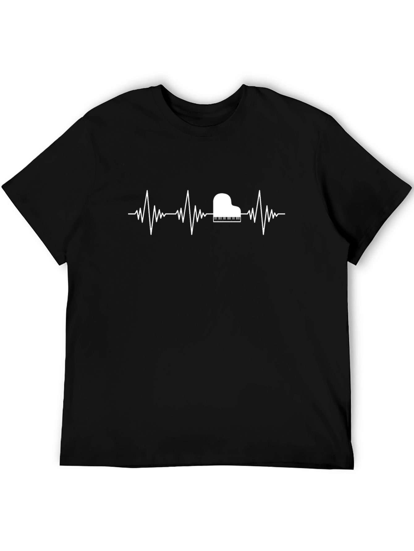 Piano Heartbeat T-Shirt - Musical Passion Tee