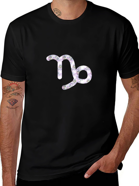 Capricorn Zodiac Sign T-Shirt - Black