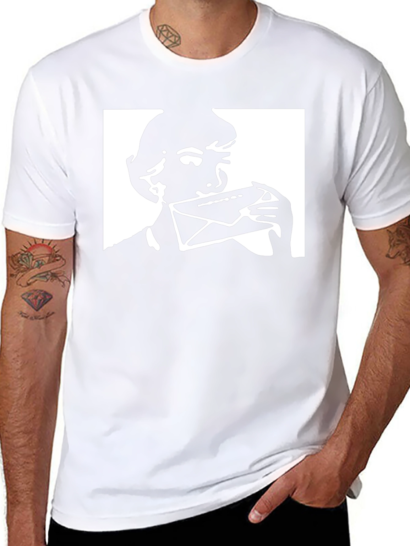 Envelope Licker Black Graphic T-Shirt