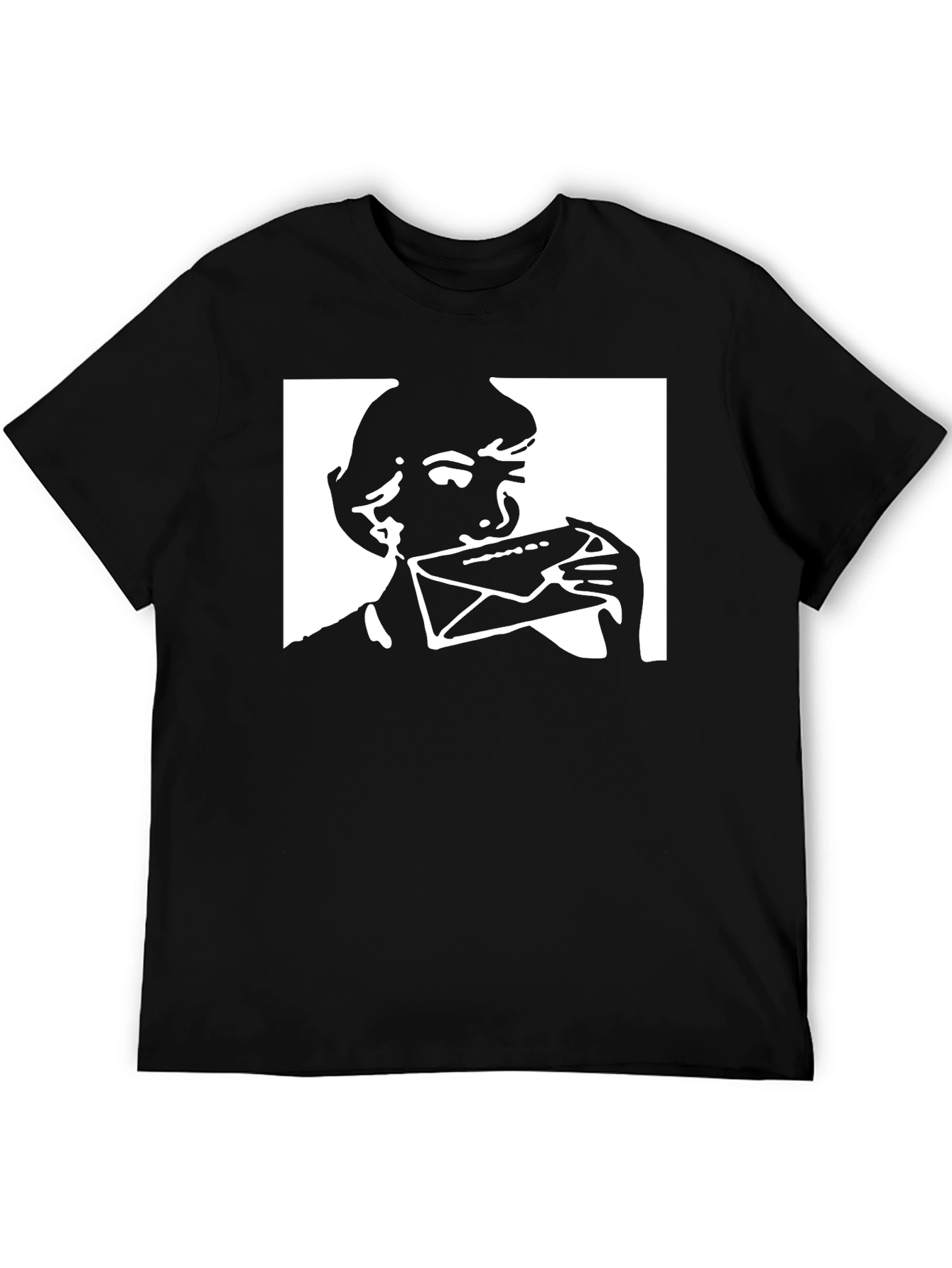 Envelope Licker Black Graphic T-Shirt