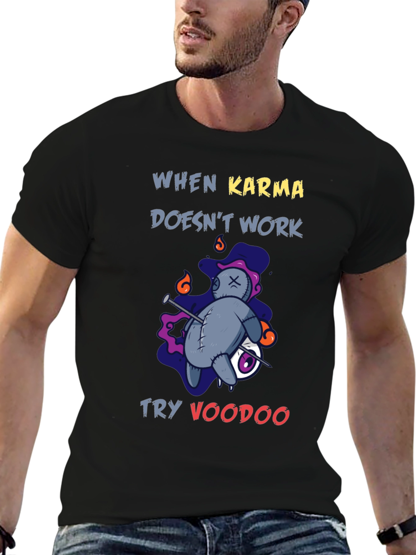 Voodoo Karma T-Shirt - Novelty Graphic Tee