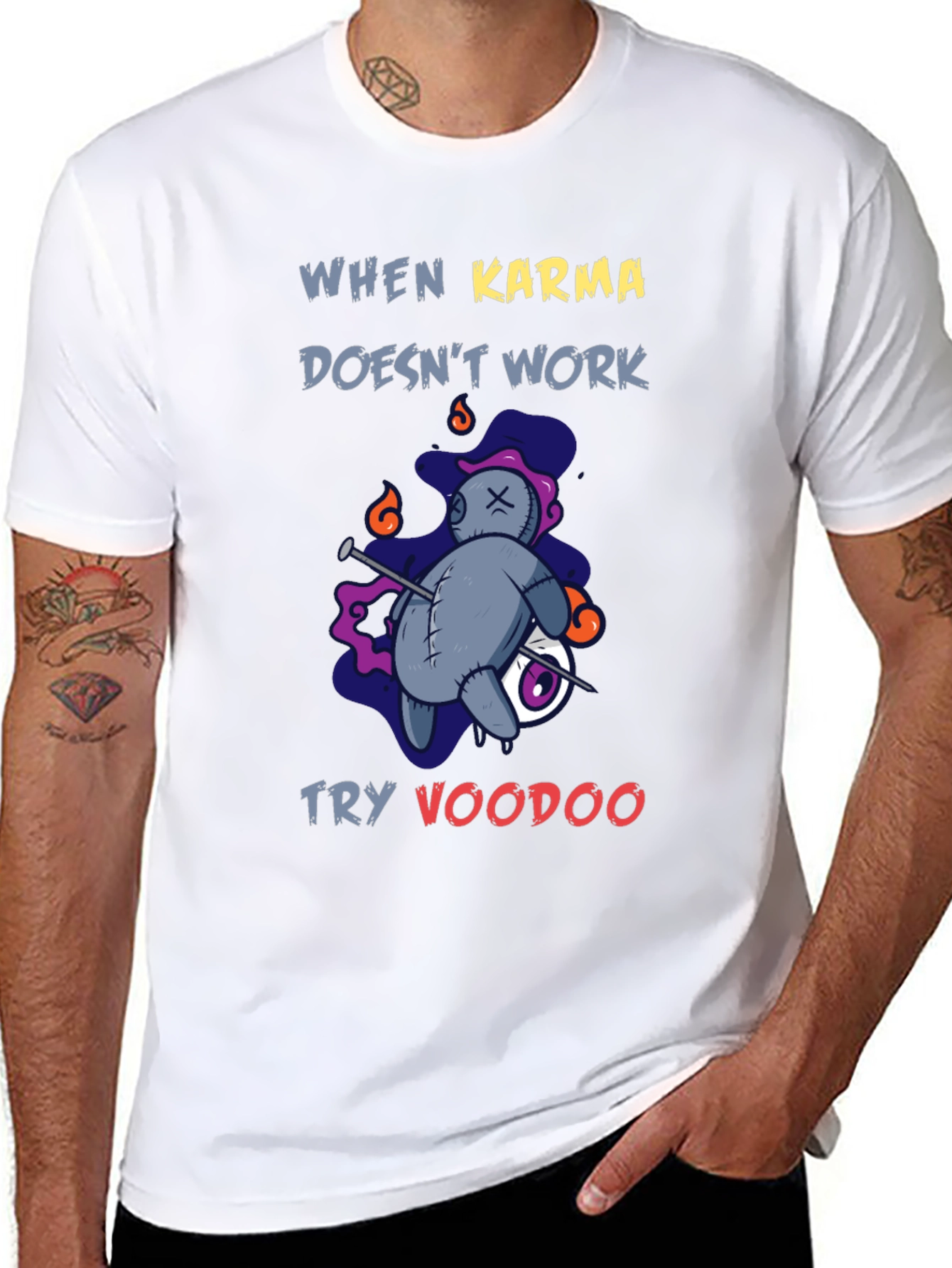 Voodoo Karma T-Shirt - Novelty Graphic Tee