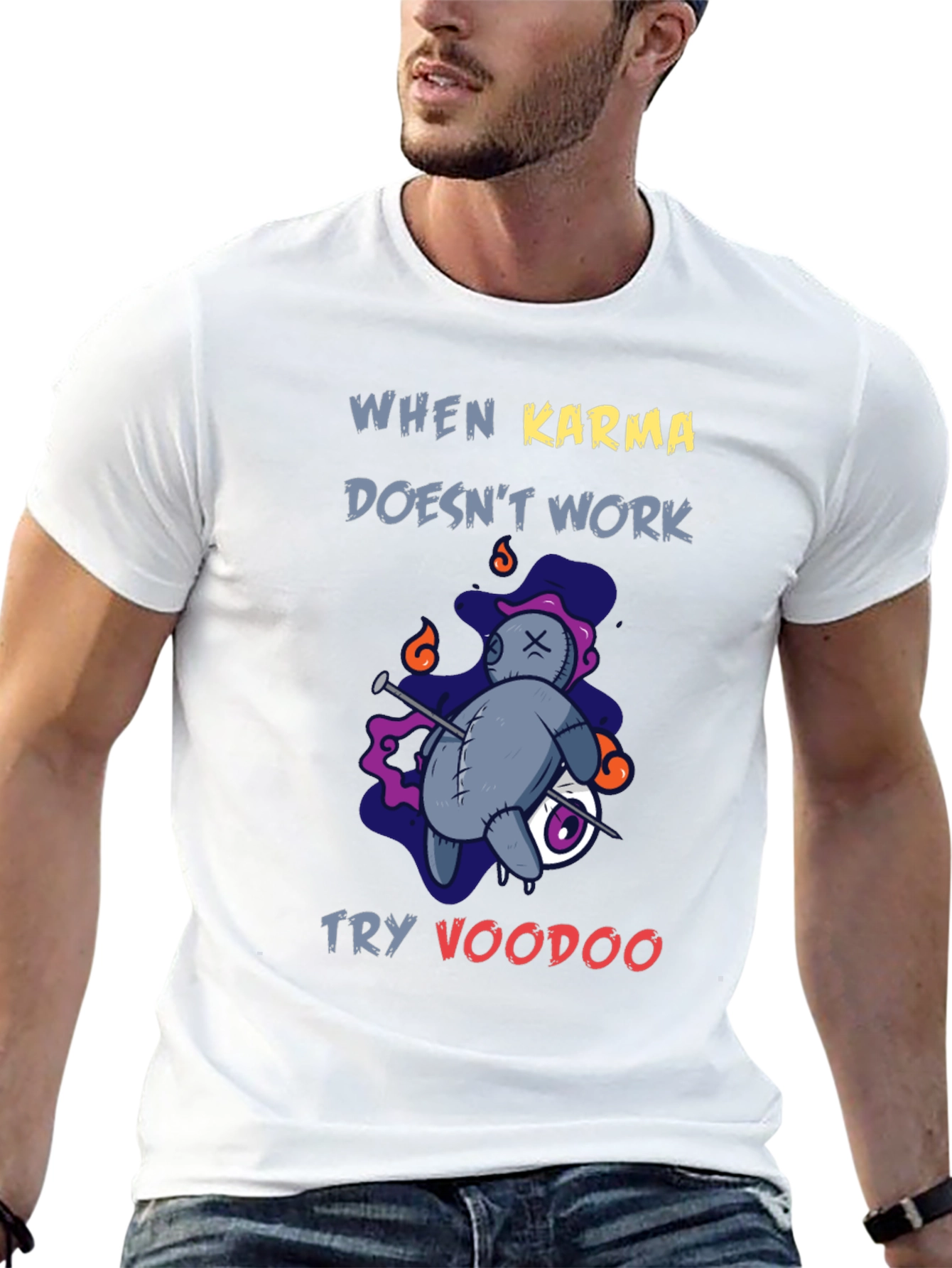 Voodoo Karma T-Shirt - Novelty Graphic Tee