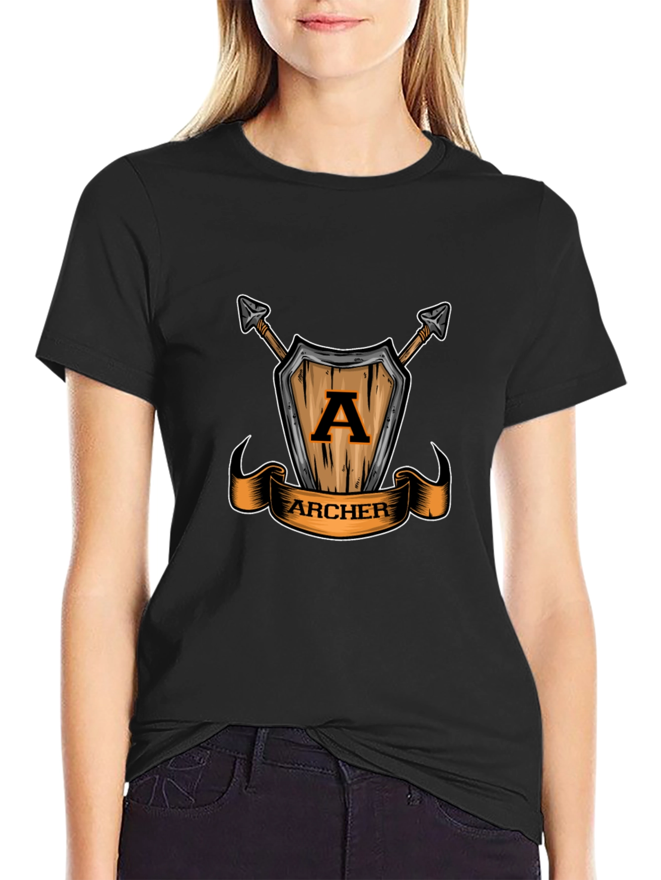 Archer T-Shirt: Shield & Arrows Design