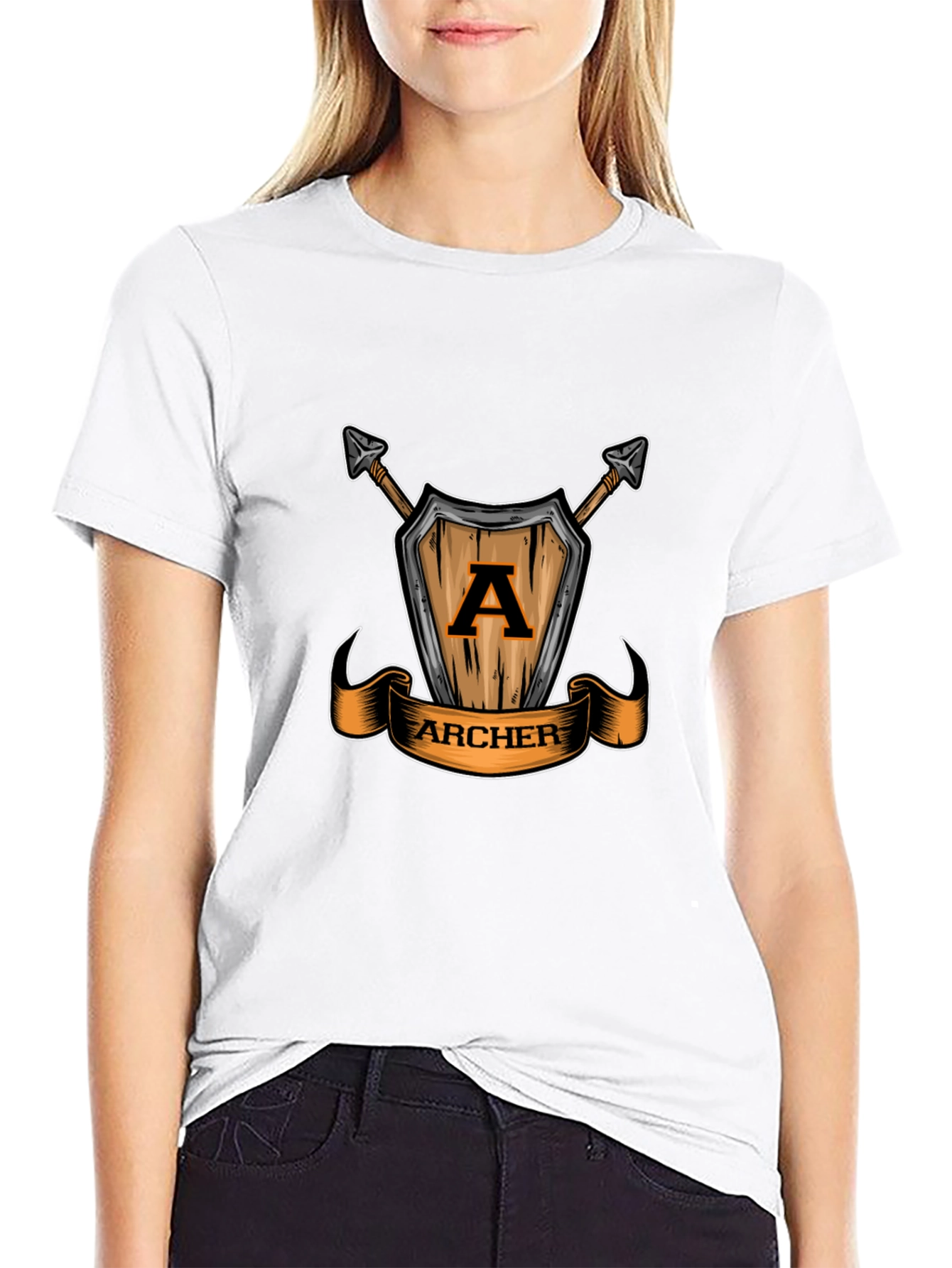 Archer T-Shirt: Shield & Arrows Design
