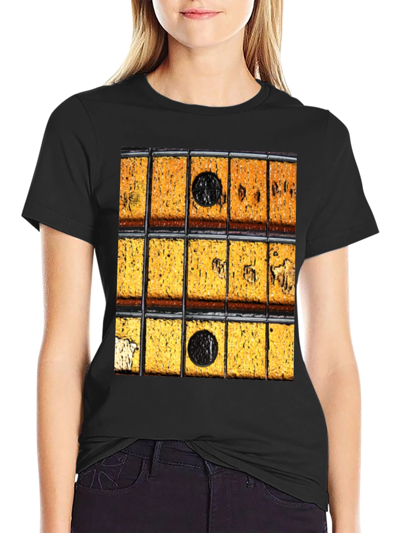 Guitar Fretboard Graphic Tee - Musician Style