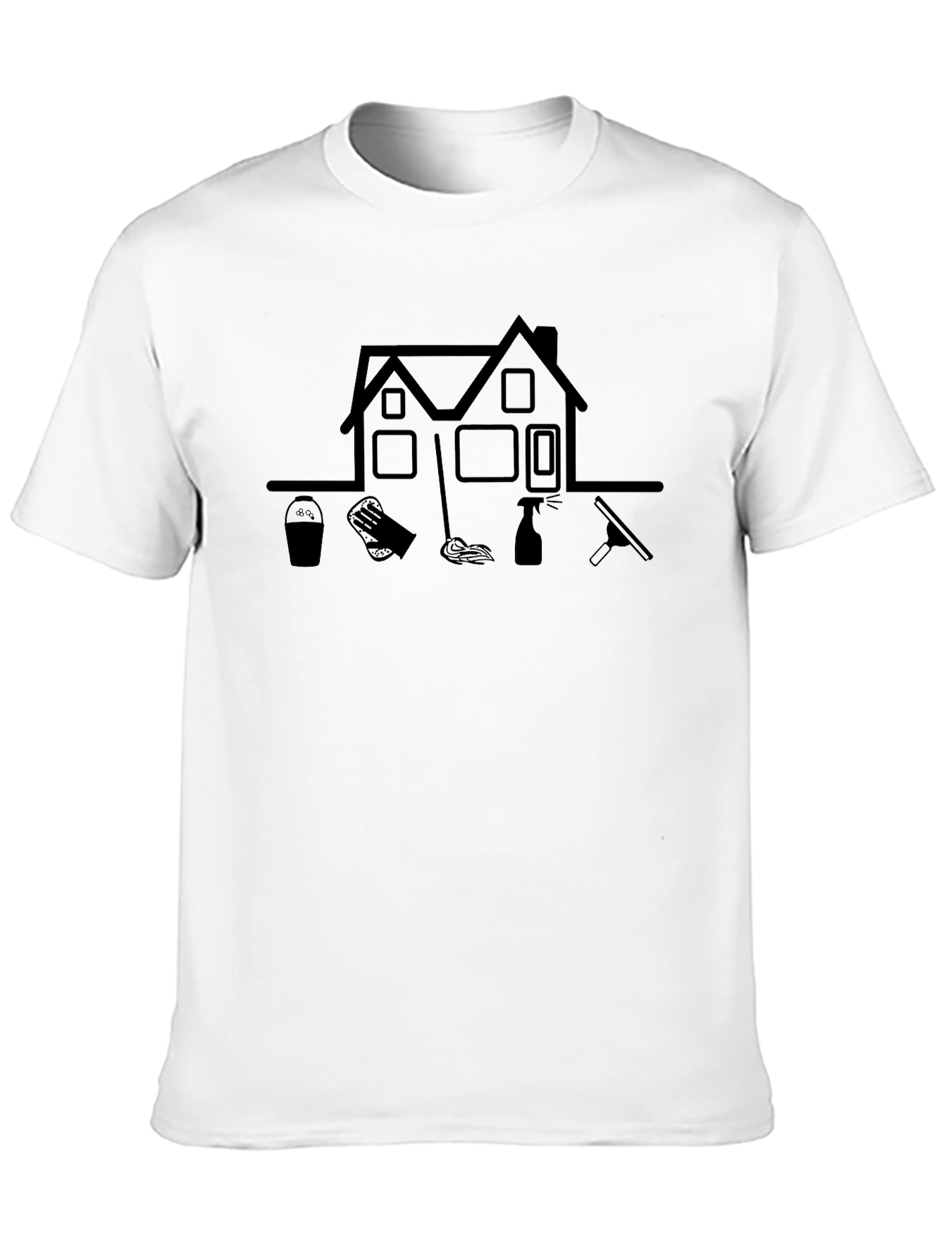 Cleaning Service Graphic Tee - Black