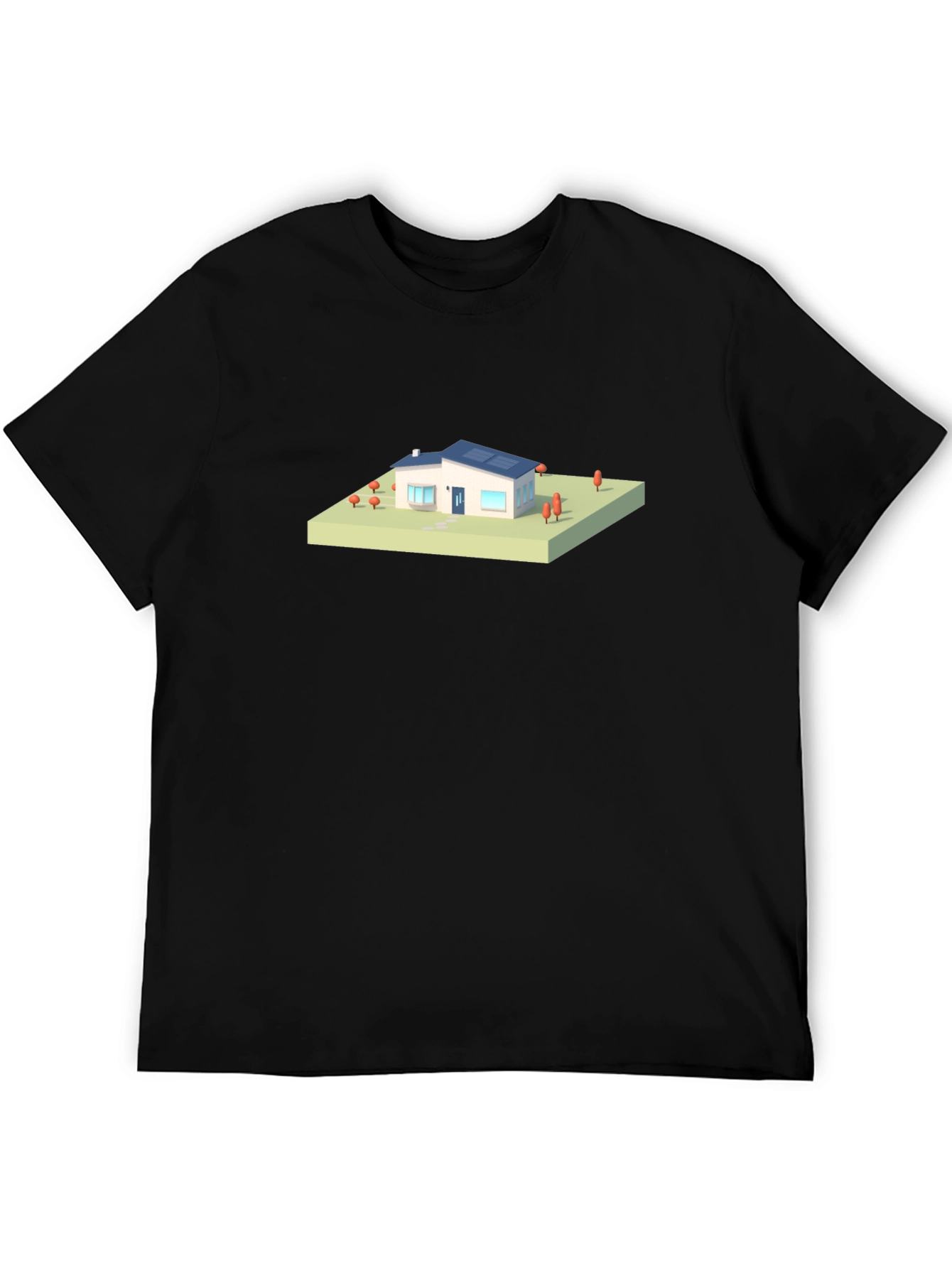 Modern House Graphic Tee - Black