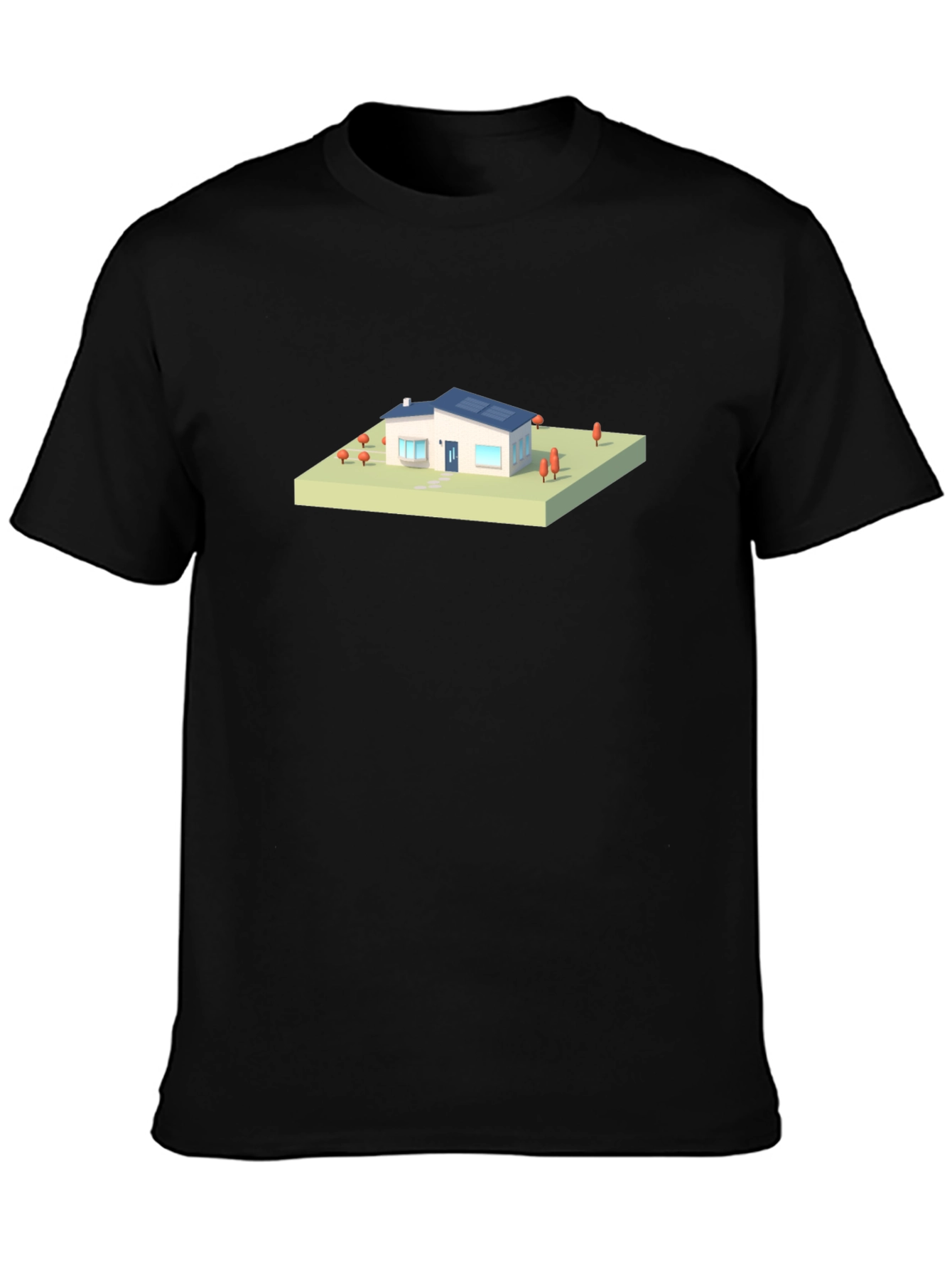Modern House Graphic Tee - Black