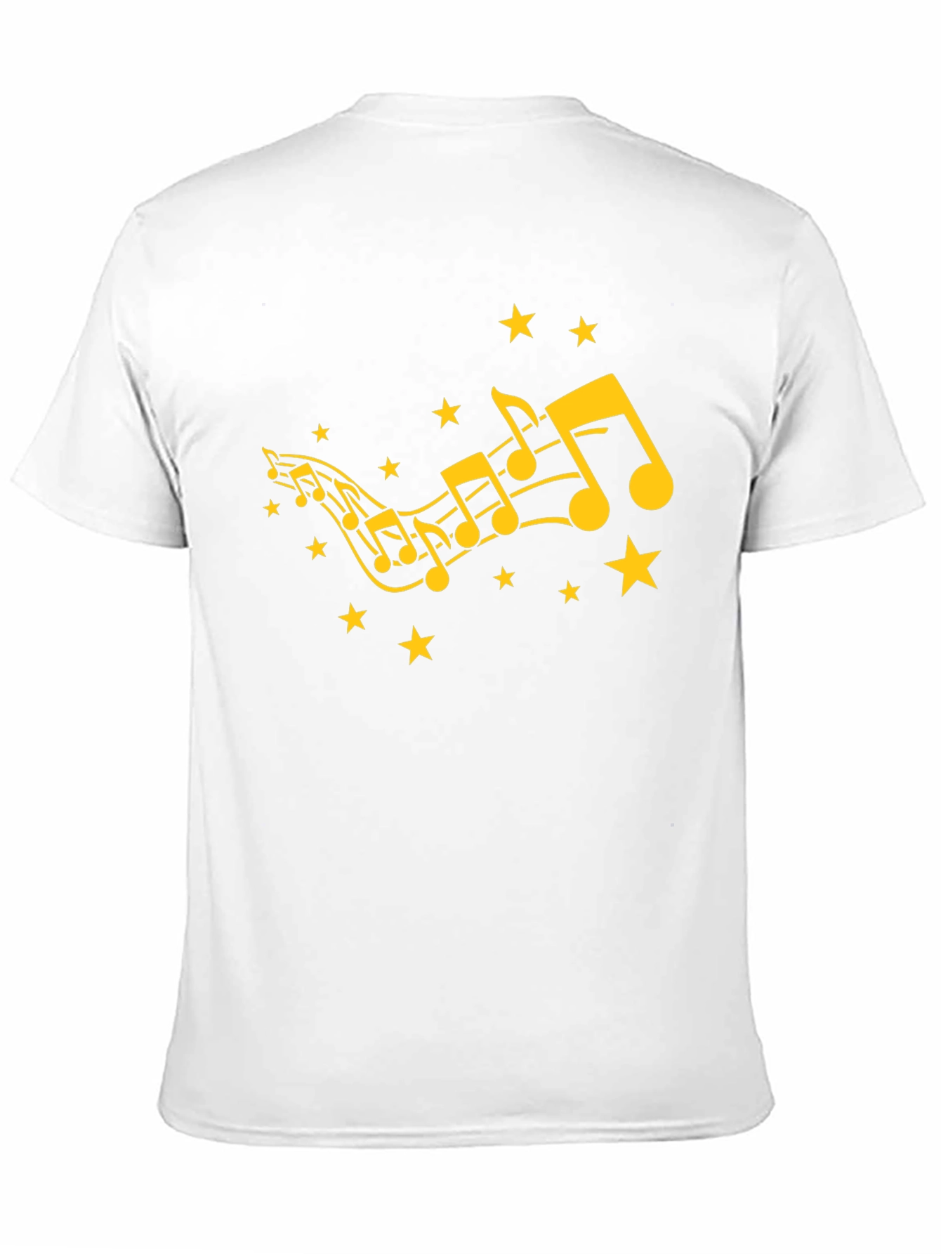 Musical Notes & Stars Black Graphic Tee