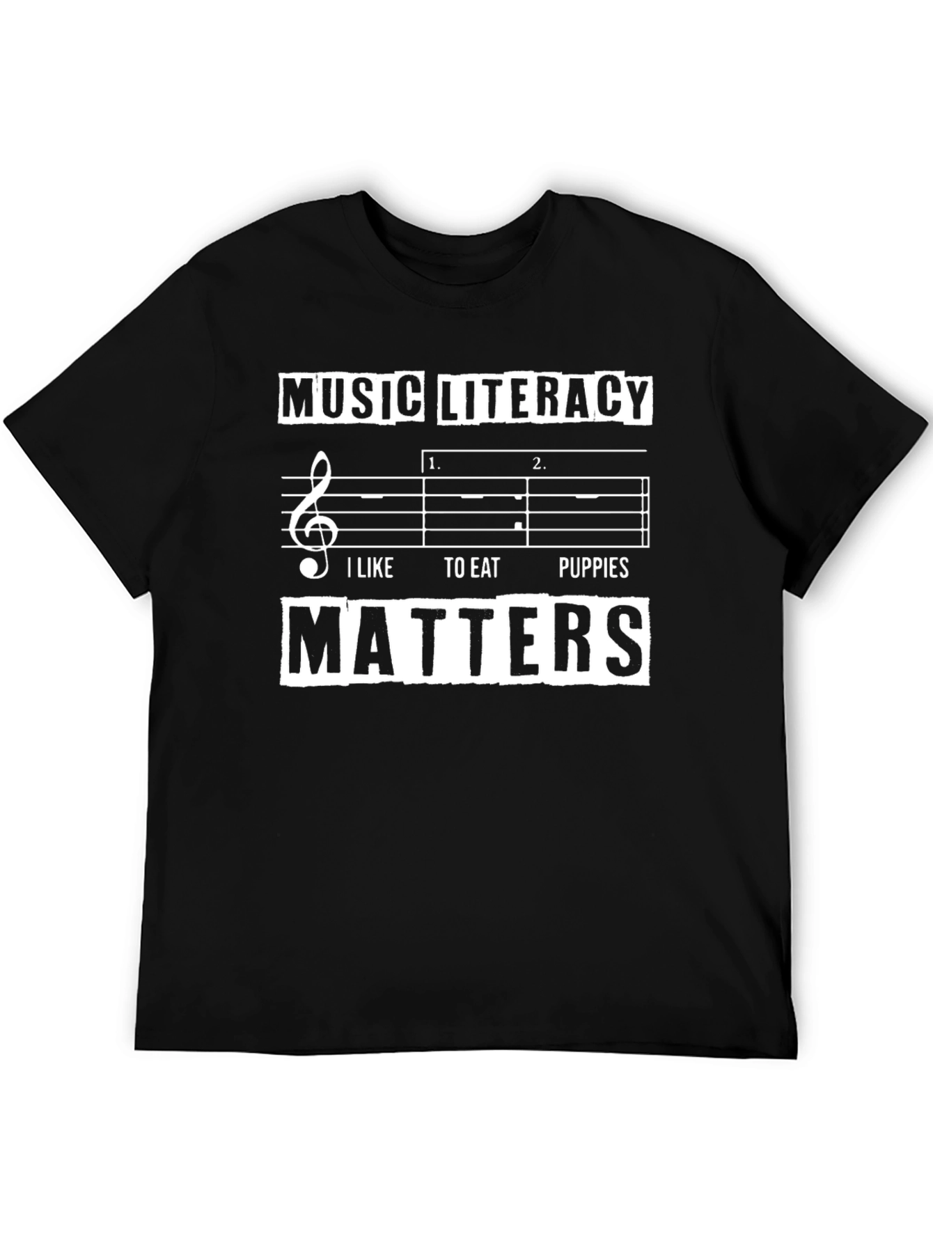 Music Literacy Matters T-Shirt - Funny Graphic Tee