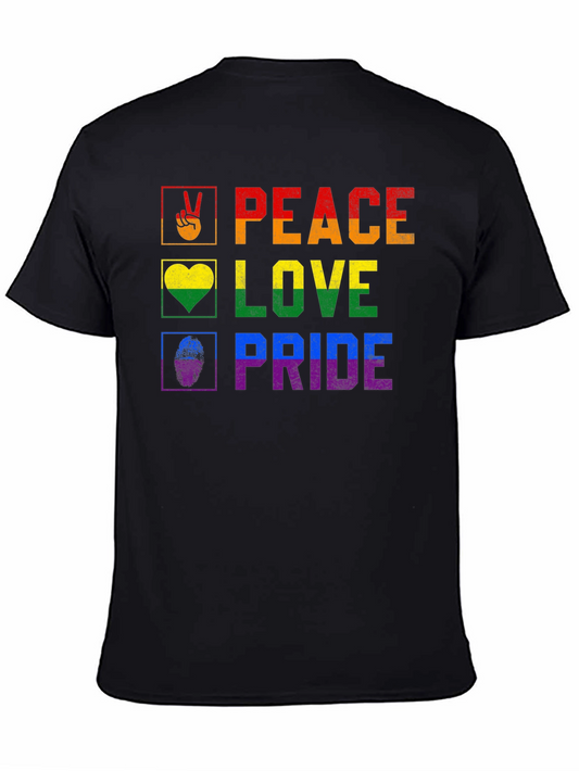 LGBTQ+ Pride Peace Love Graphic Tee