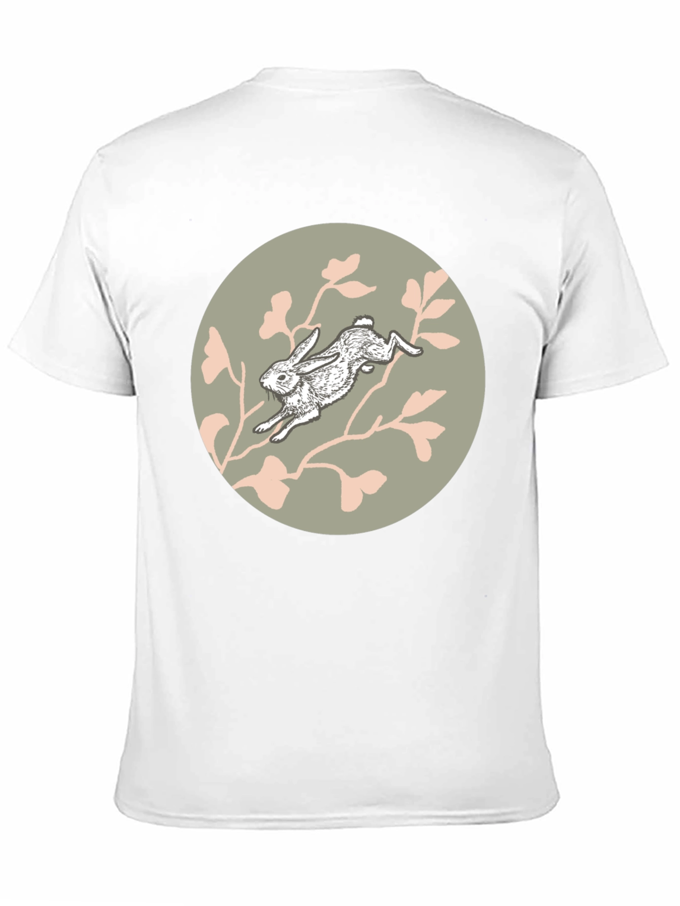 Rabbit Graphic Tee - Black Cotton Blend Shirt