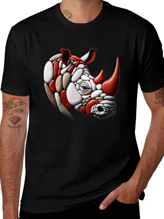 Rhinoceros Stone Art T-Shirt