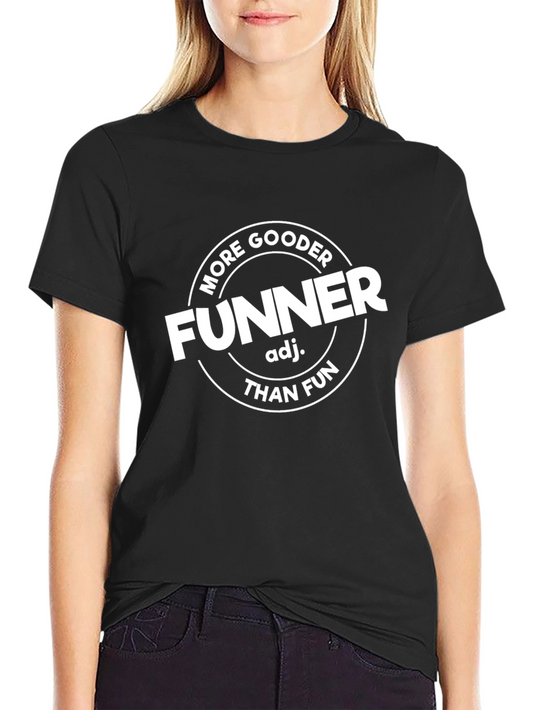 Funner Than Fun Black Graphic T-Shirt