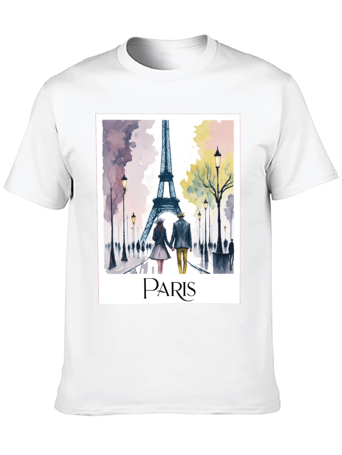 Paris Eiffel Tower Graphic T-Shirt - Romantic City Style