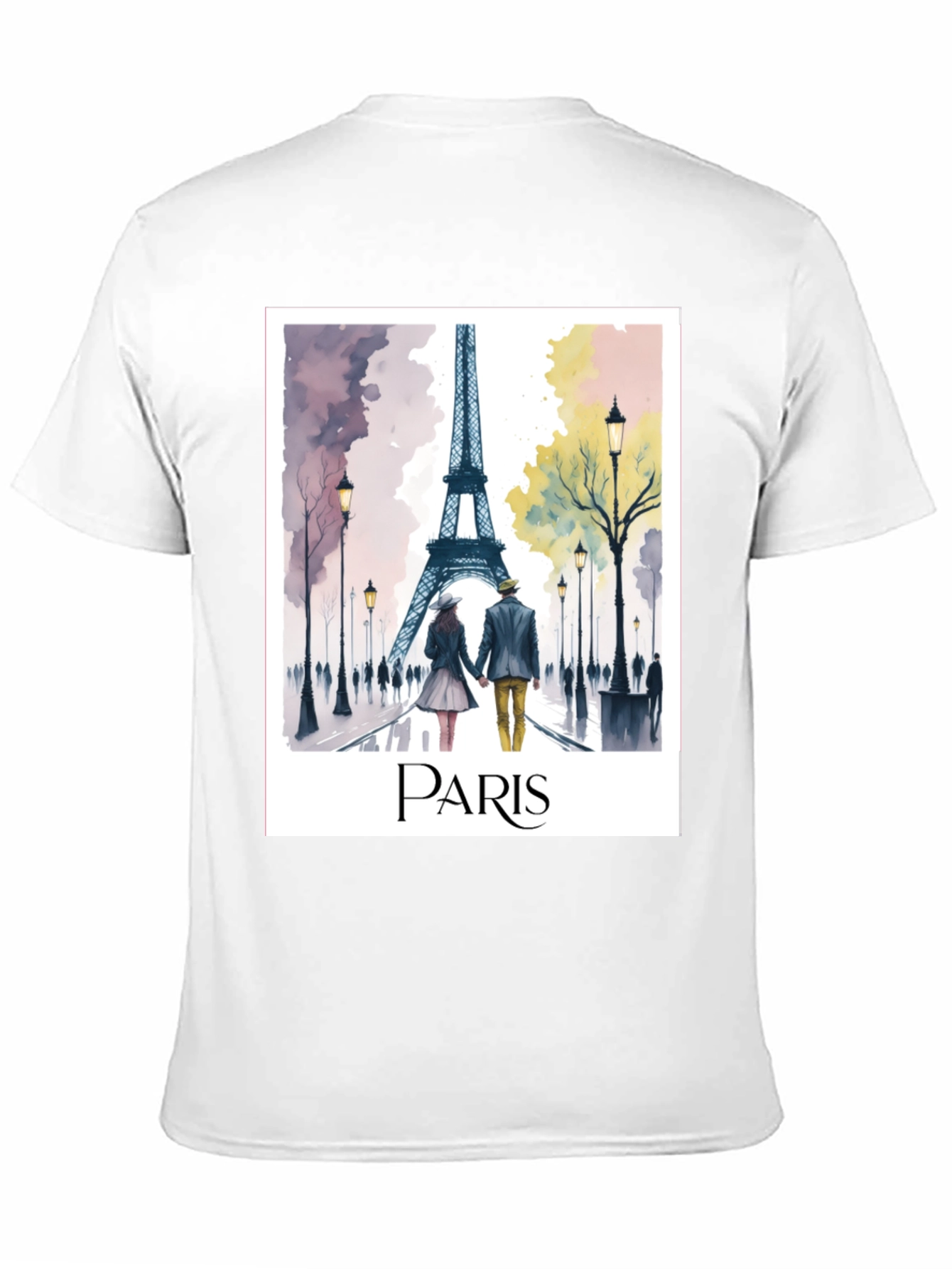 Paris Eiffel Tower Graphic T-Shirt - Romantic City Style