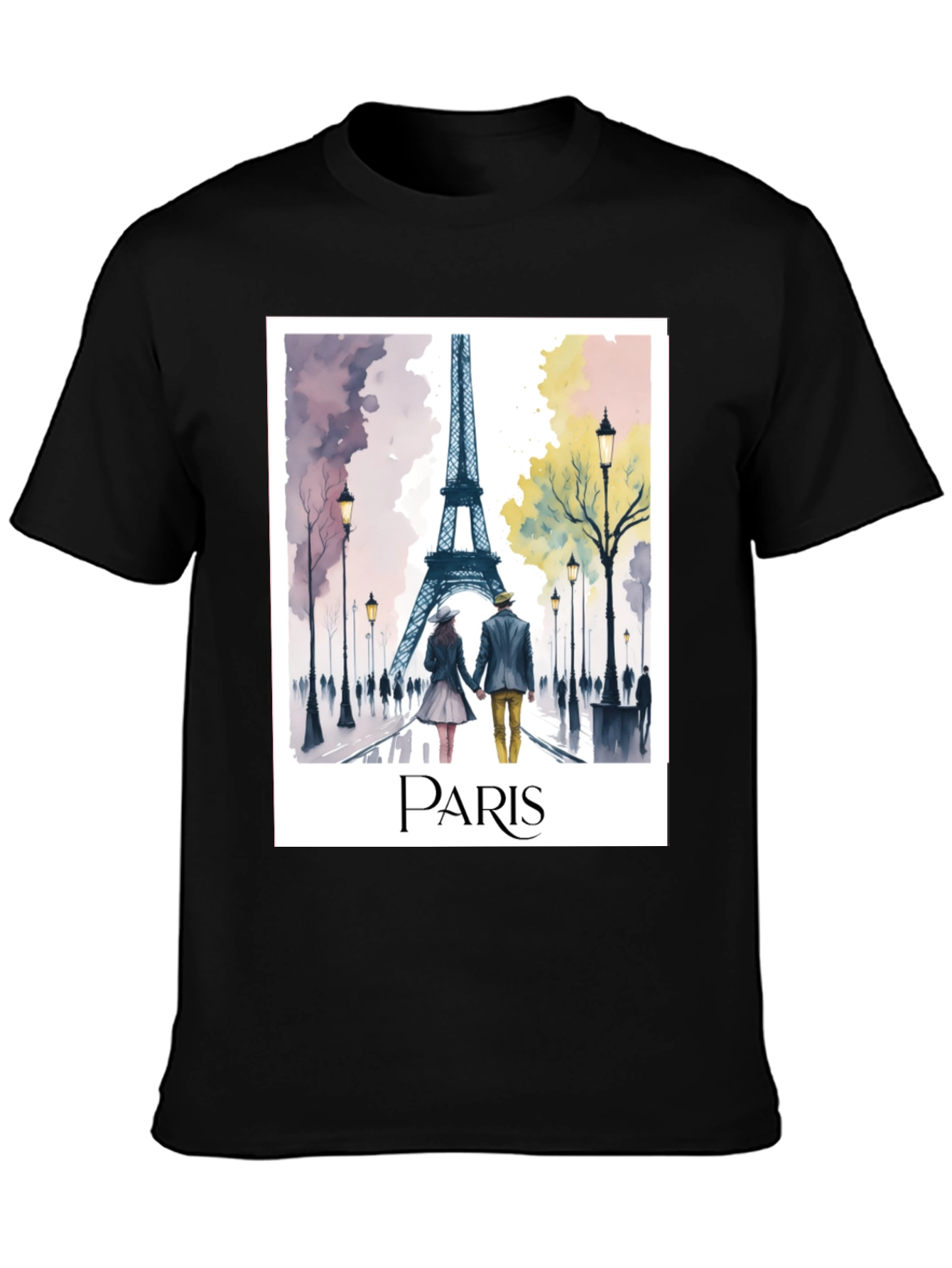 Paris Eiffel Tower Graphic T-Shirt - Romantic City Style
