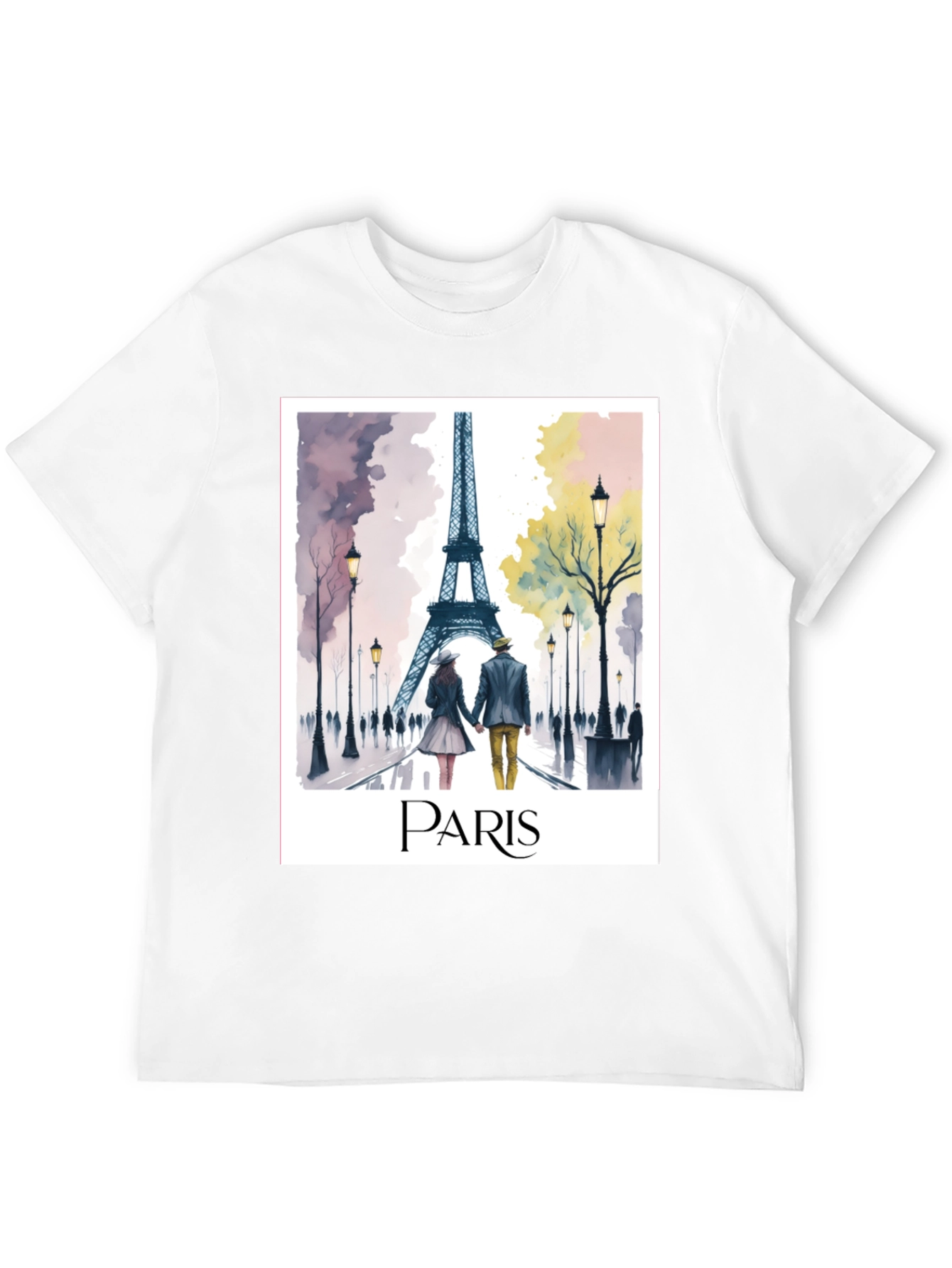 Paris Eiffel Tower Graphic T-Shirt - Romantic City Style