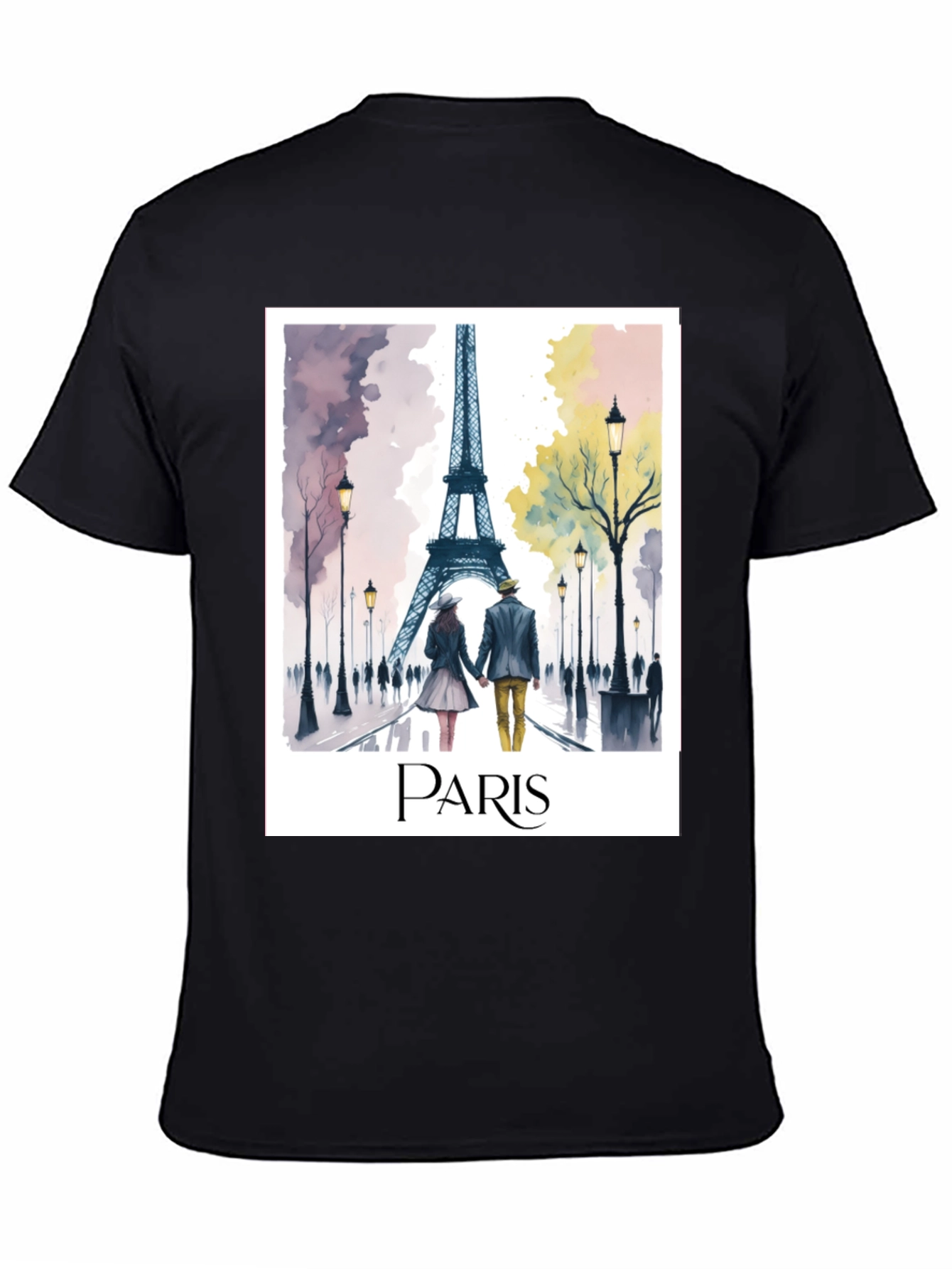 Paris Eiffel Tower Graphic T-Shirt - Romantic City Style