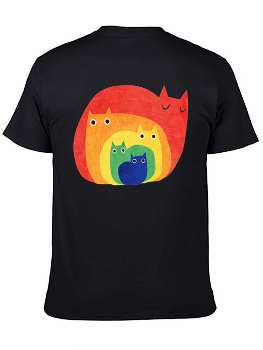 Rainbow Cat Family Graphic Tee