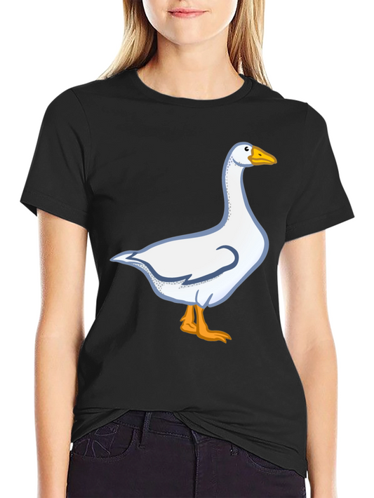 Goose Graphic Tee - Classic Black Cotton T-Shirt