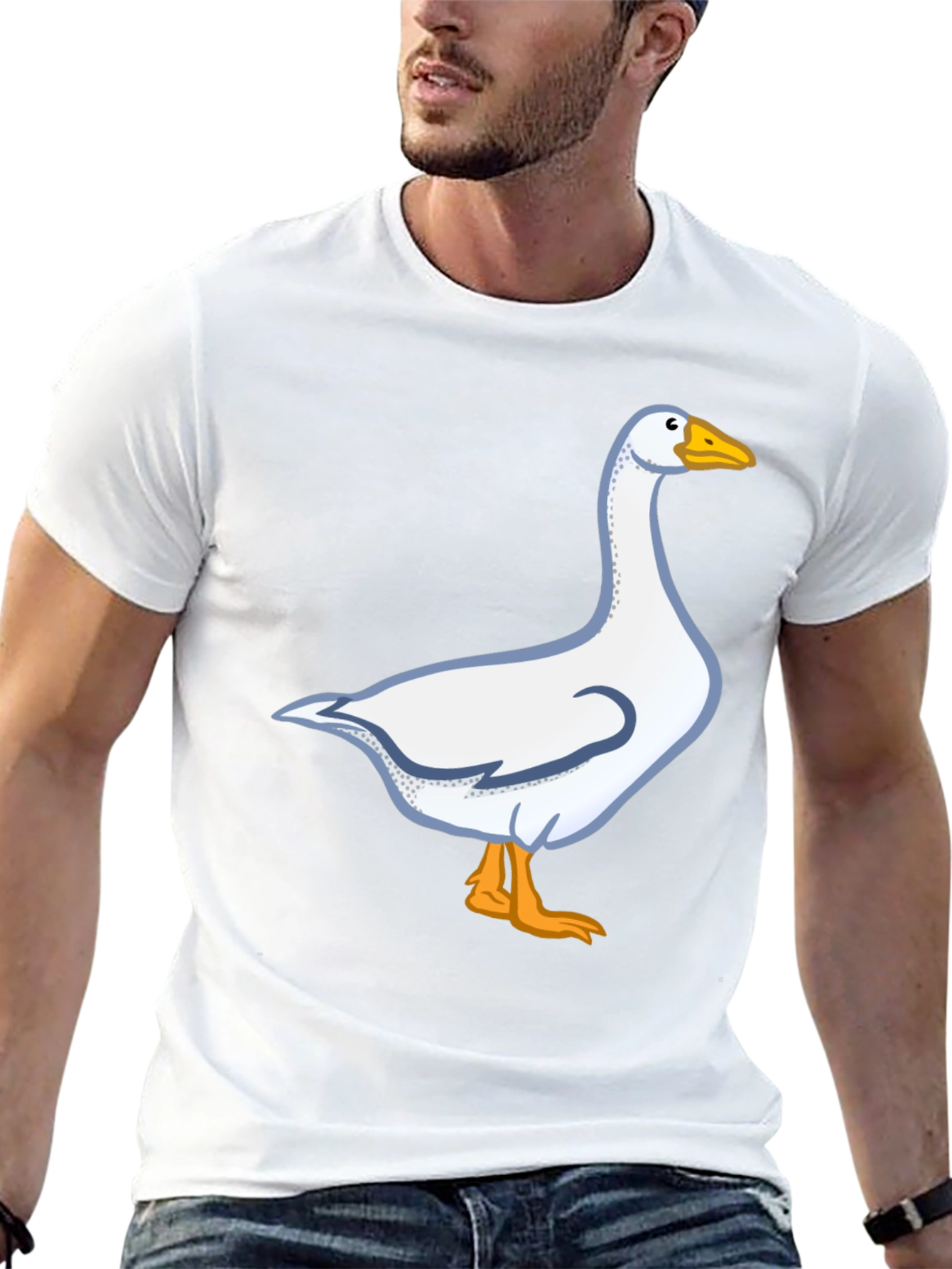 Goose Graphic Tee - Classic Black Cotton T-Shirt