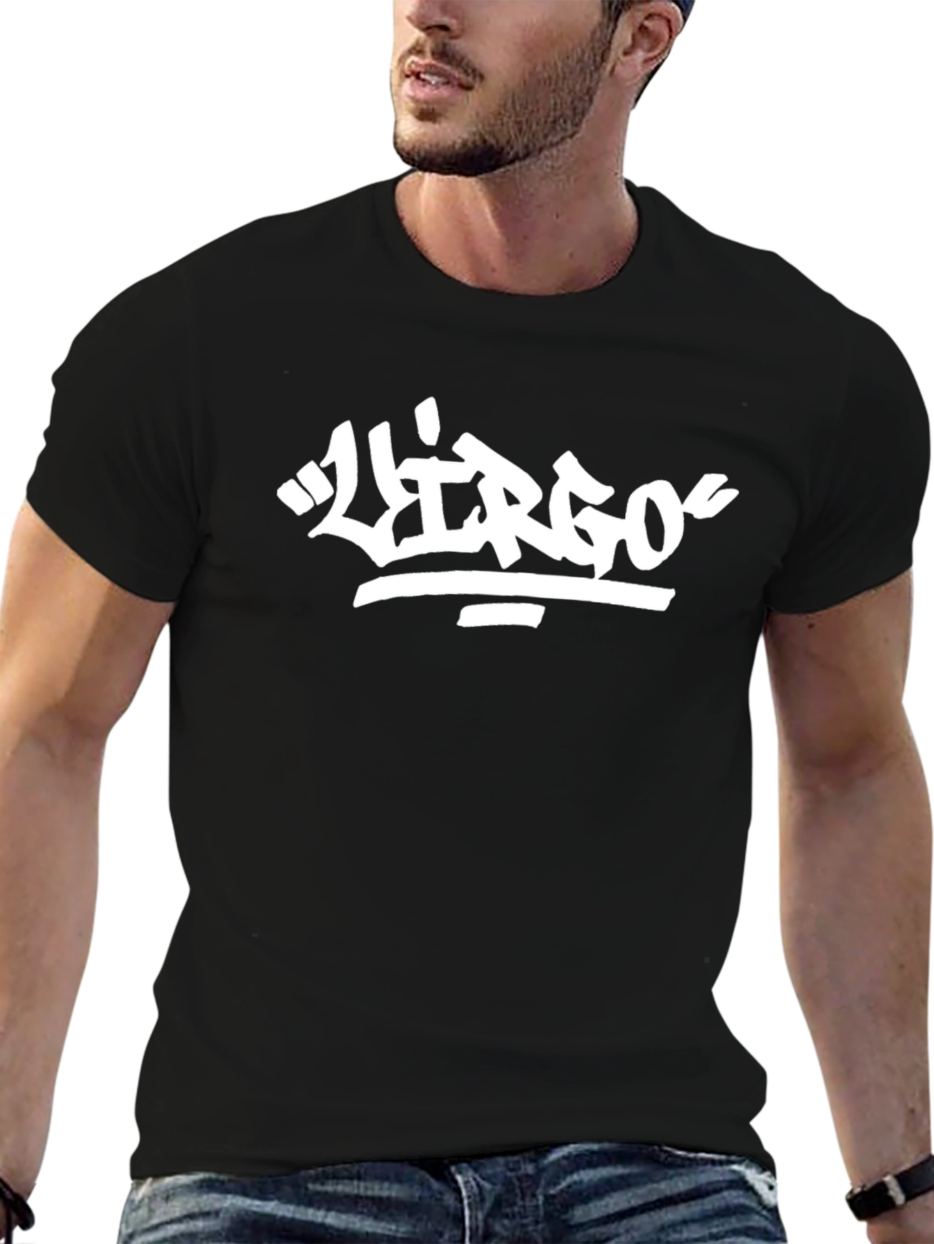 Virgo Zodiac Graphic Tee - Black Cotton T-Shirt
