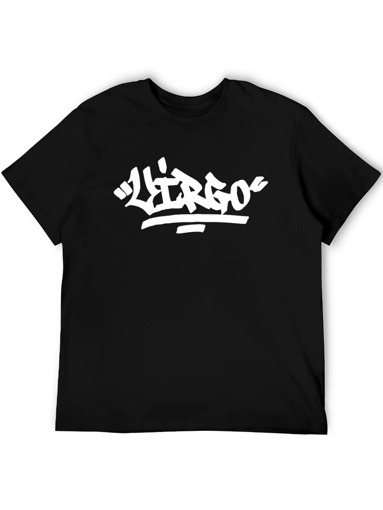 Virgo Zodiac Graphic Tee - Black Cotton T-Shirt
