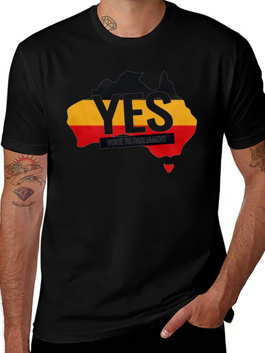Voice to Parliament YES T-Shirt Australia Aboriginal Flag