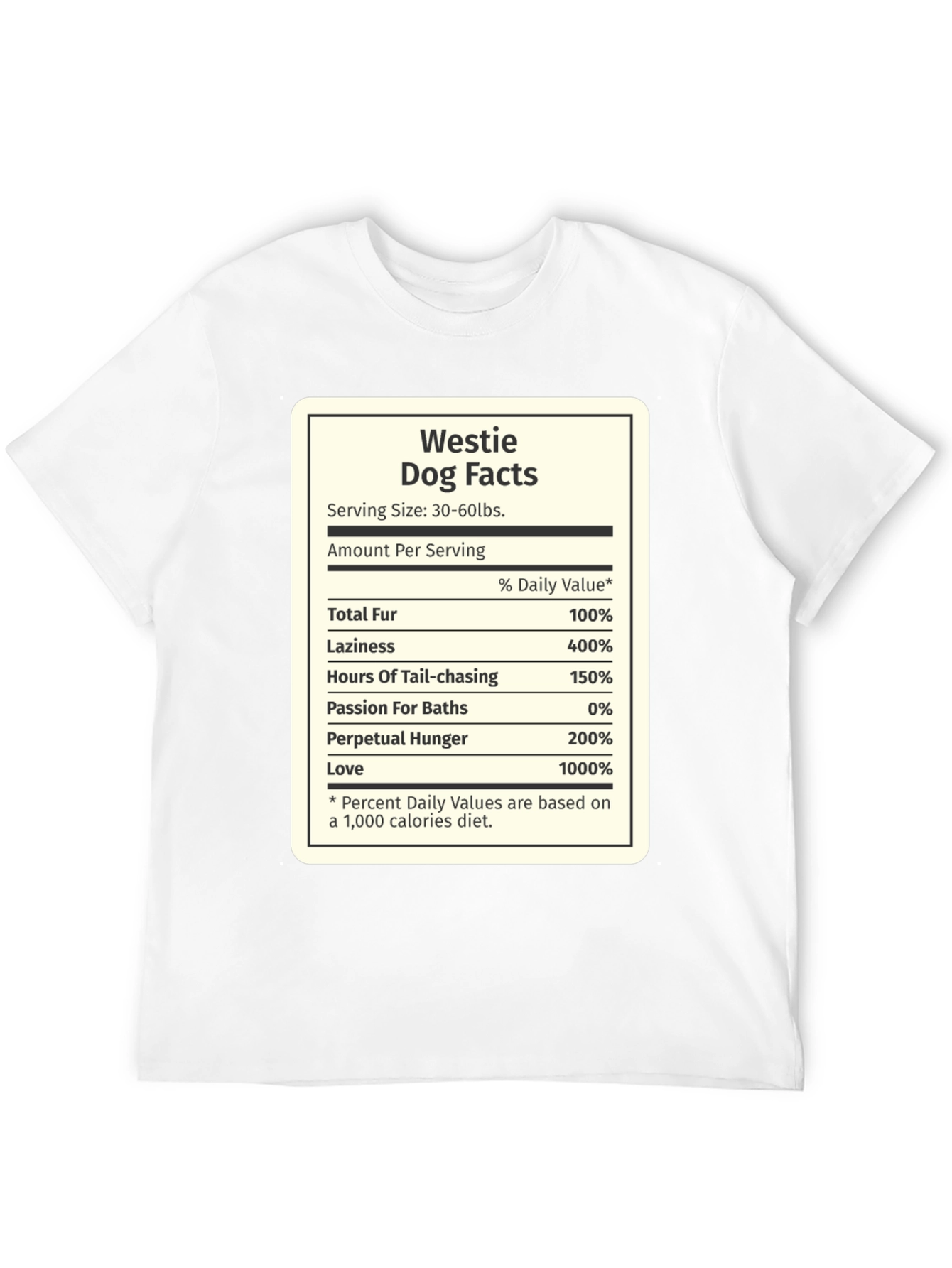 Westie Dog Facts Graphic Tee
