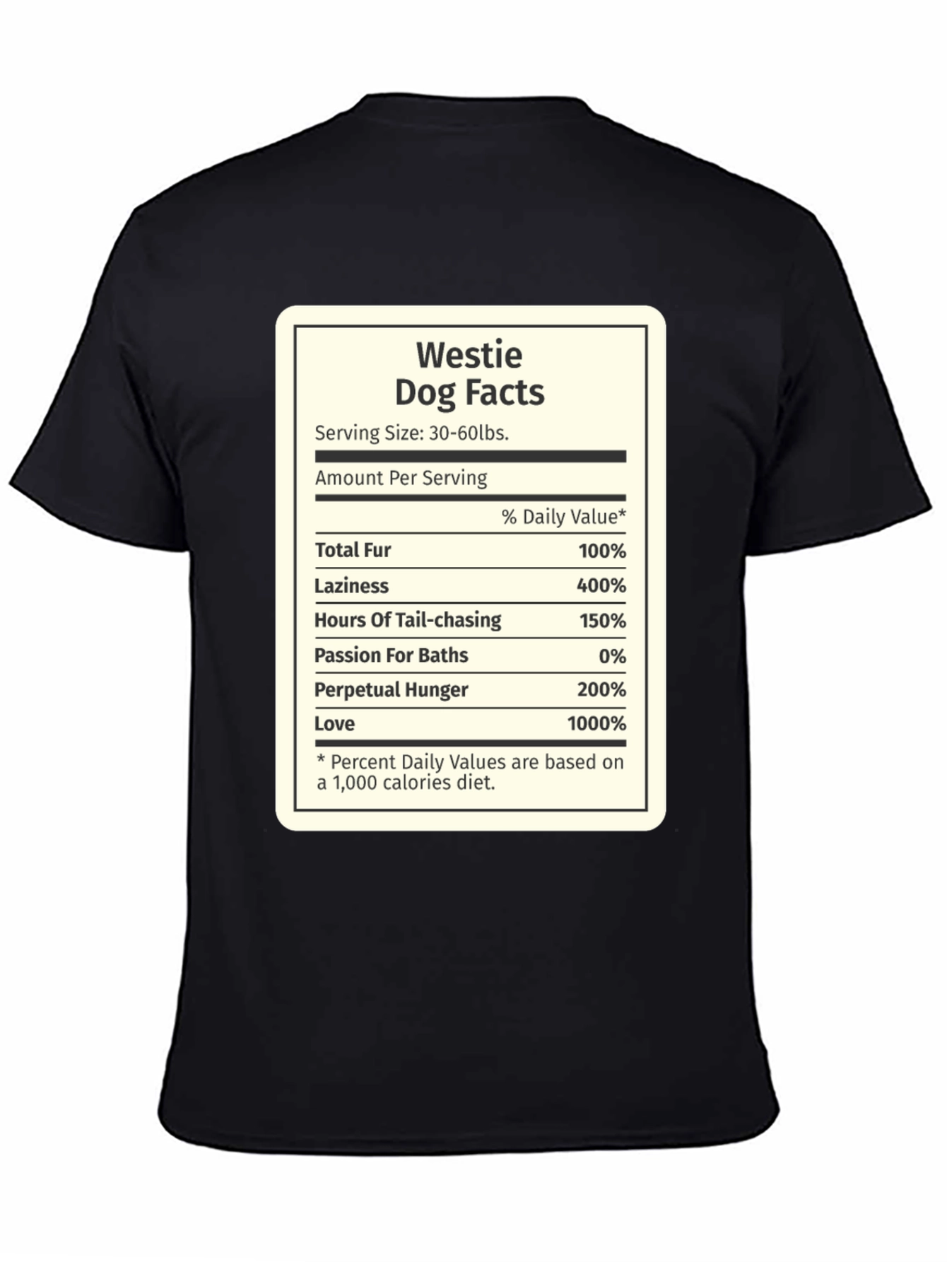 Westie Dog Facts Graphic Tee
