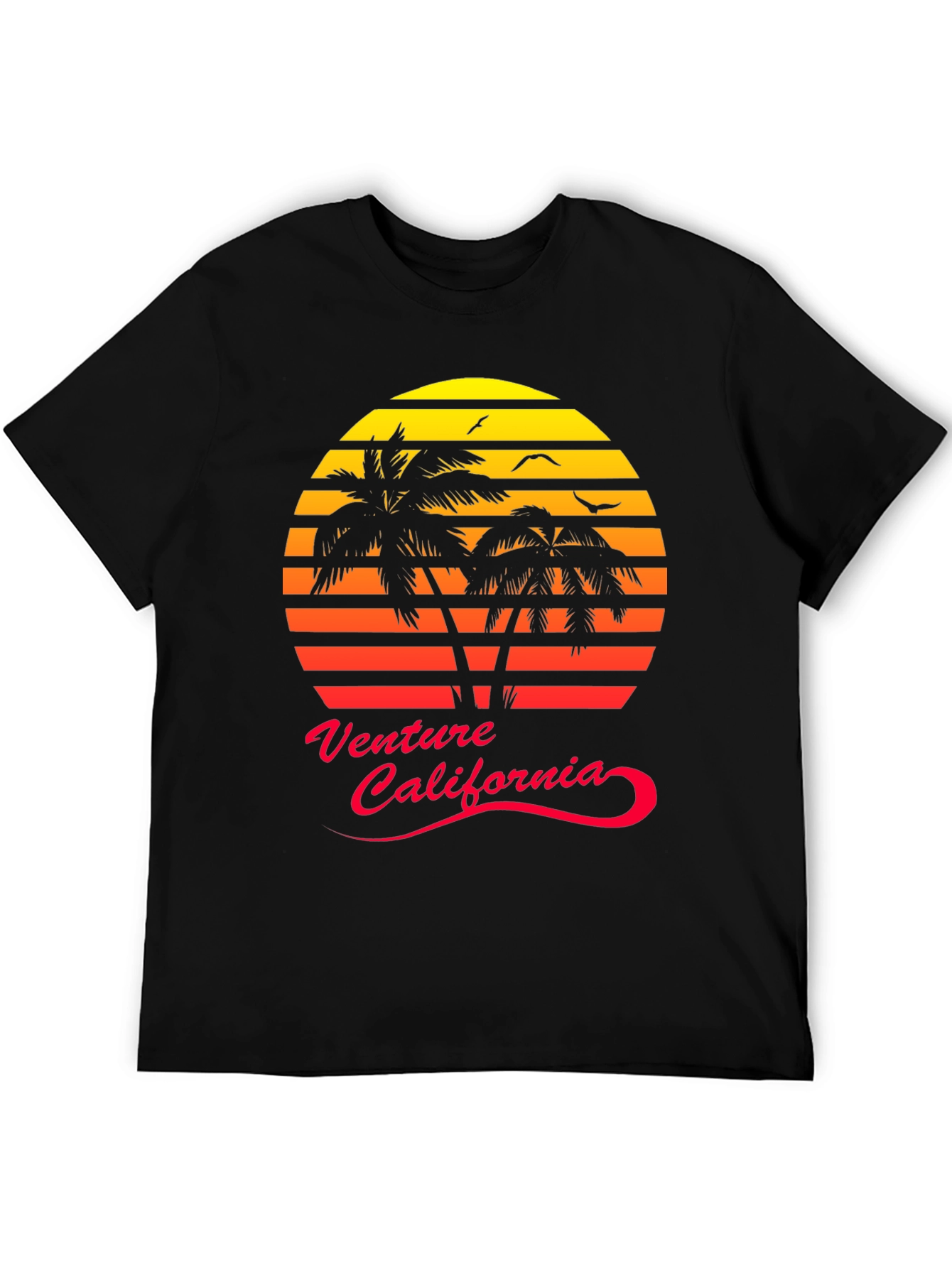 Venture California Sunset Palm Tree Graphic Tee