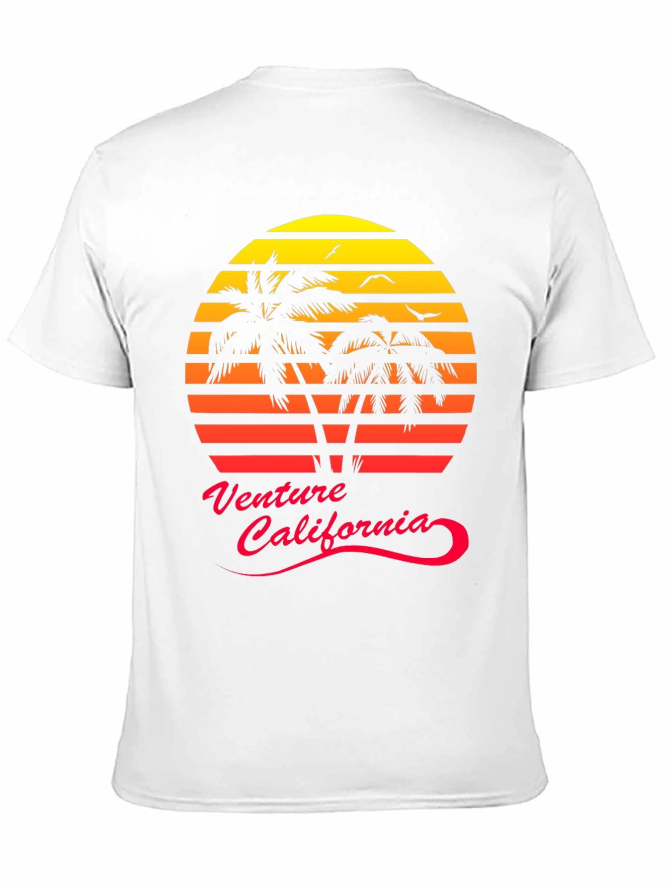 Venture California Sunset Palm Tree Graphic Tee