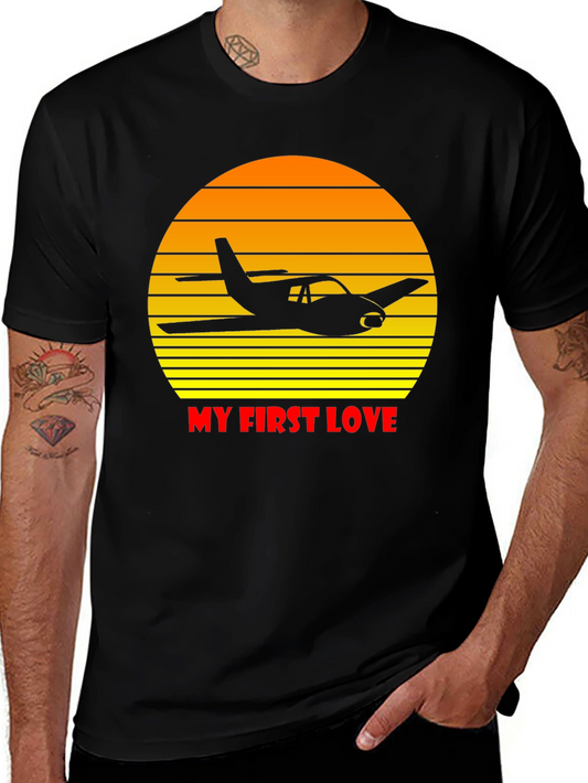 Pilots First Love T-Shirt - Airplane Graphic Tee