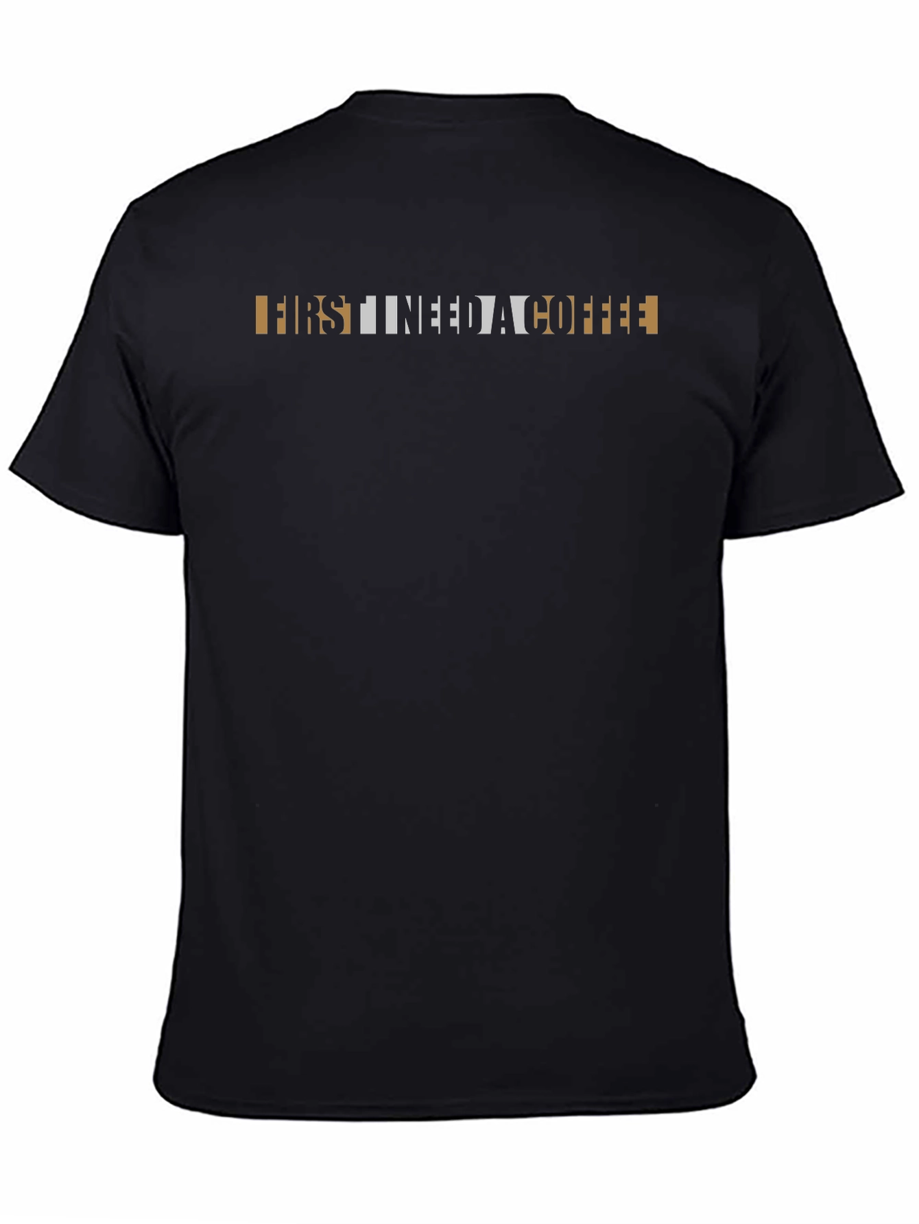 First I Need A Coffee Graphic Tee - Black