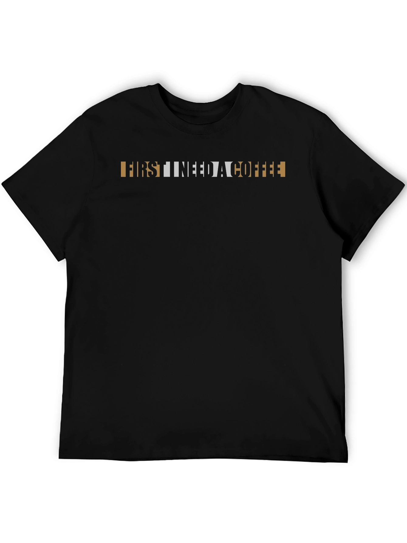 First I Need A Coffee Graphic Tee - Black