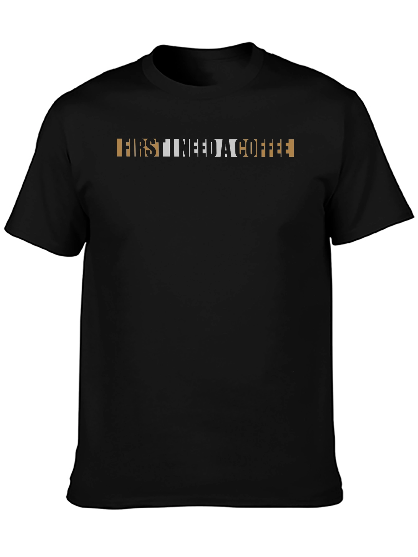 First I Need A Coffee Graphic Tee - Black