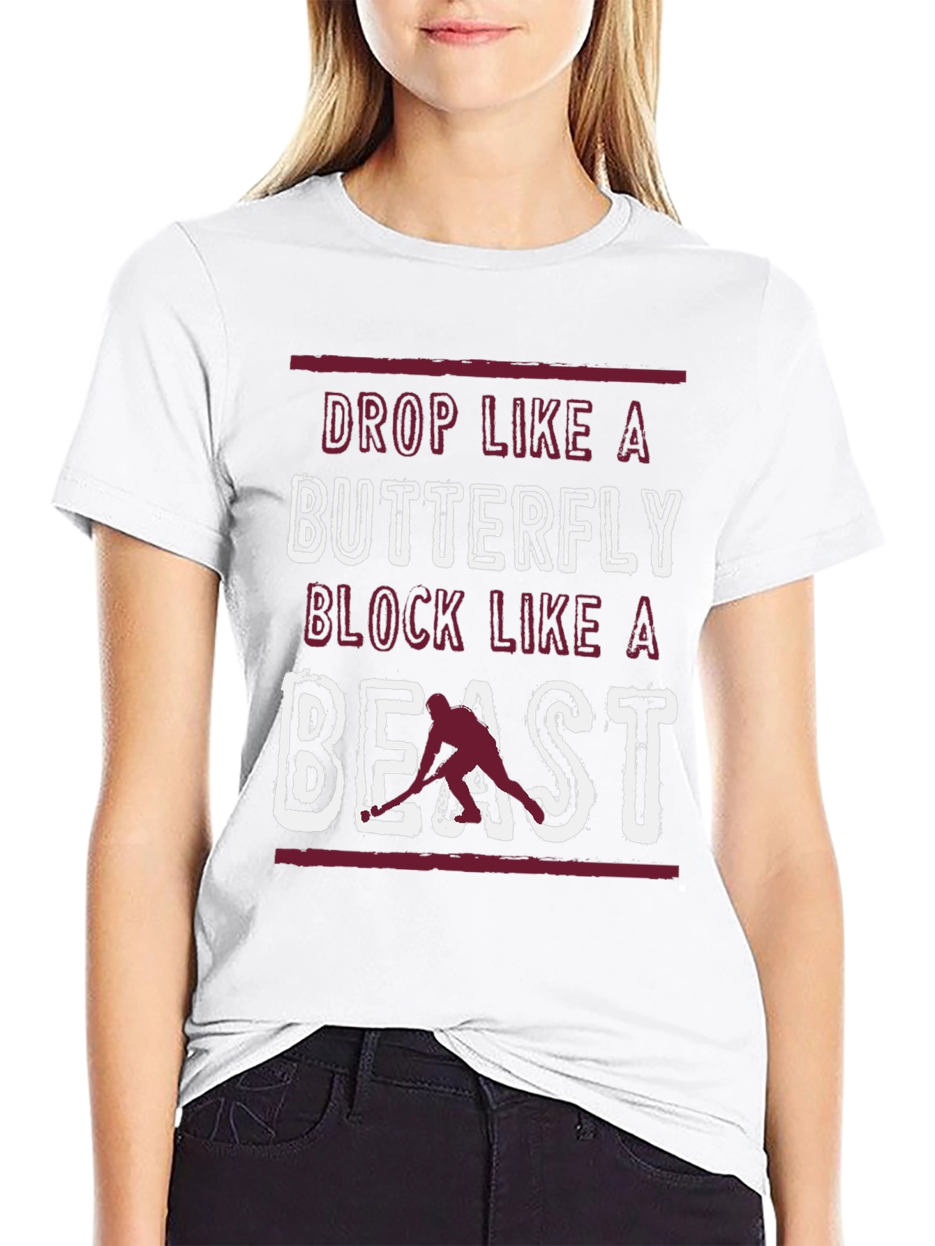 Hockey Drop Like A Butterfly Graphic Tee