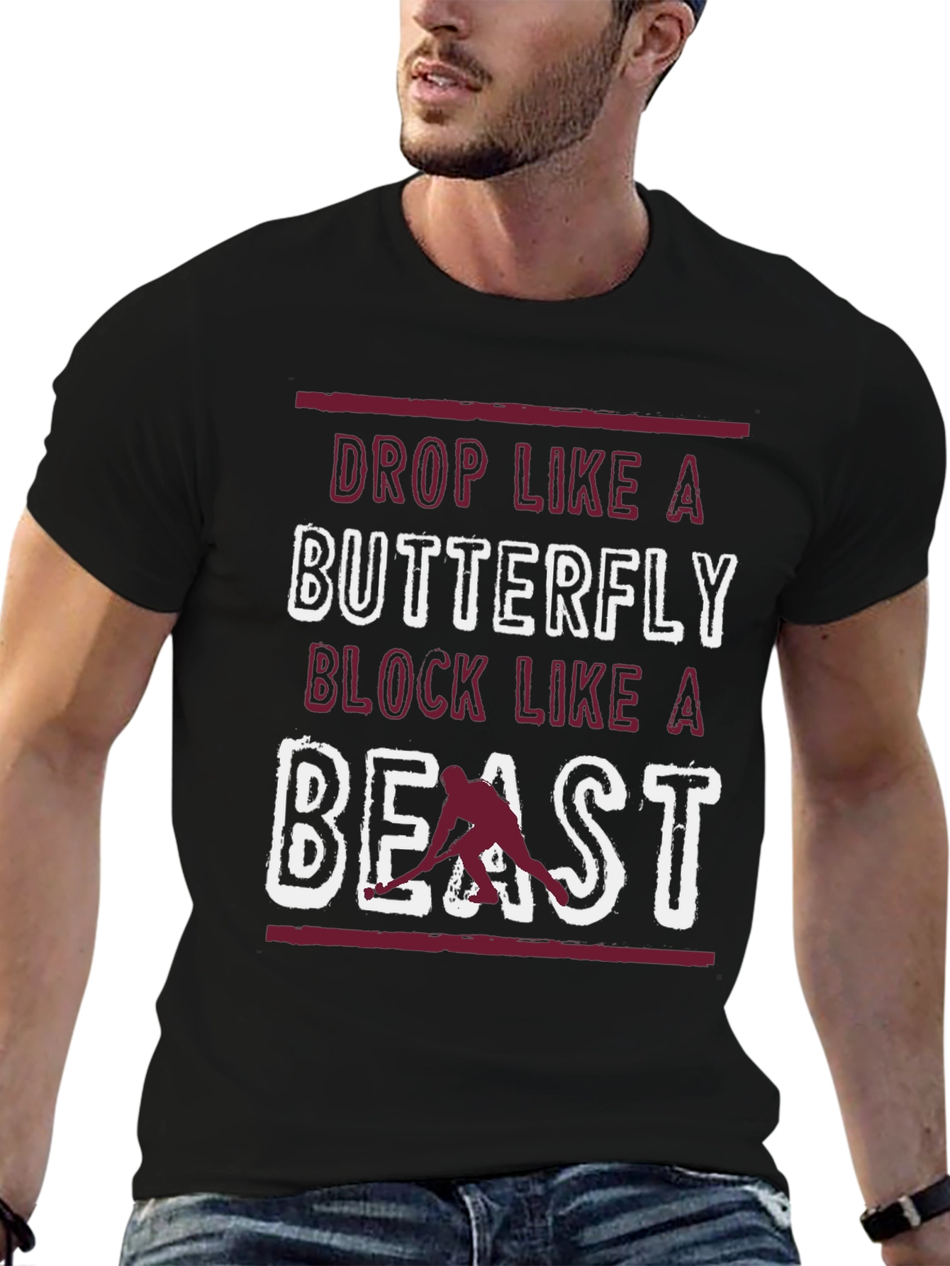 Hockey Drop Like A Butterfly Graphic Tee