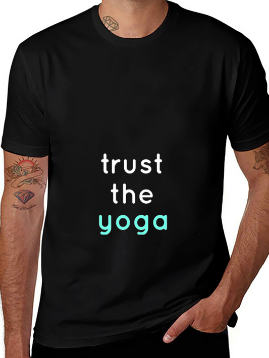 Trust the Yoga Graphic Tee - Unisex Black T-Shirt