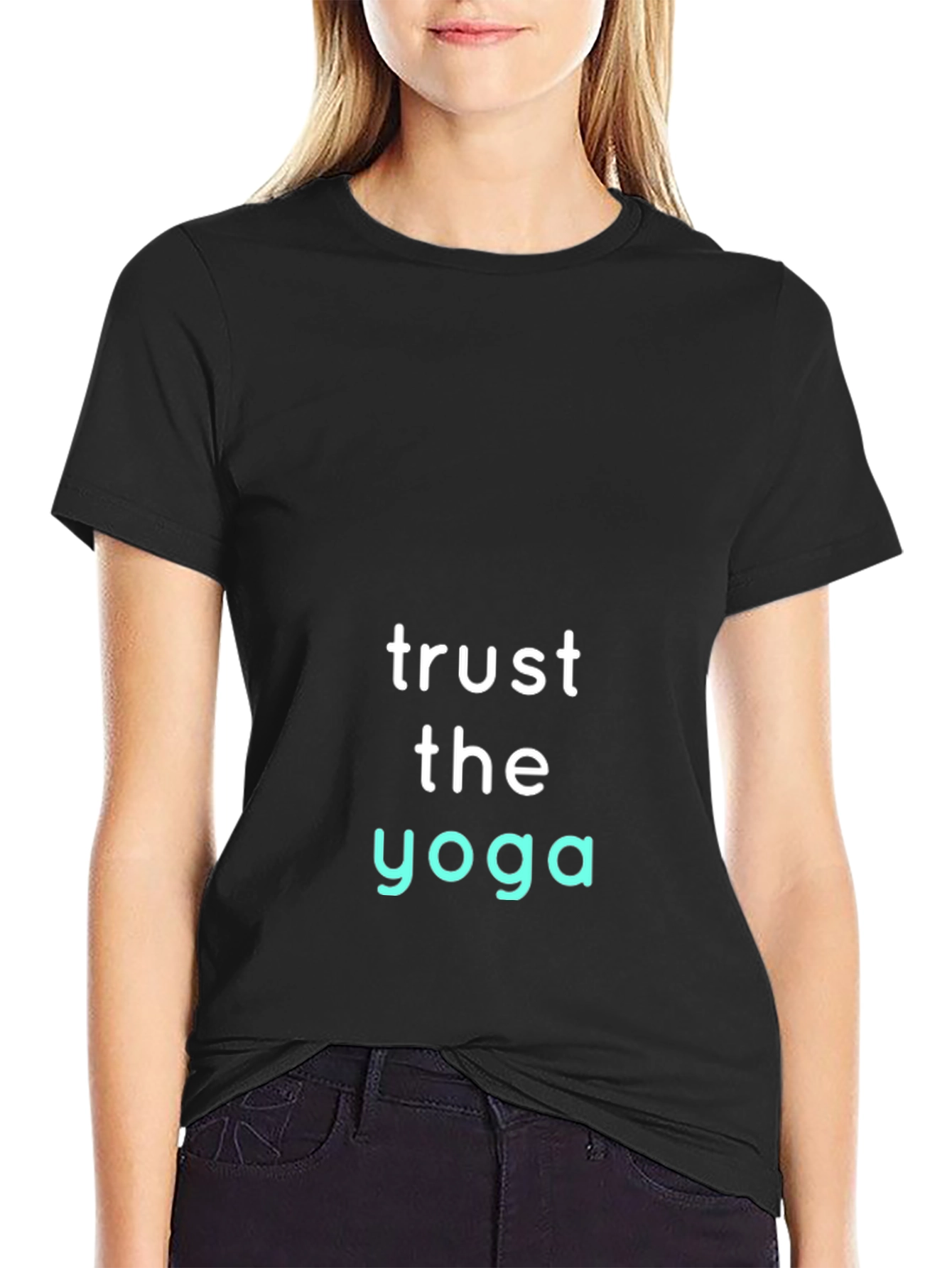 Trust the Yoga Graphic Tee - Unisex Black T-Shirt
