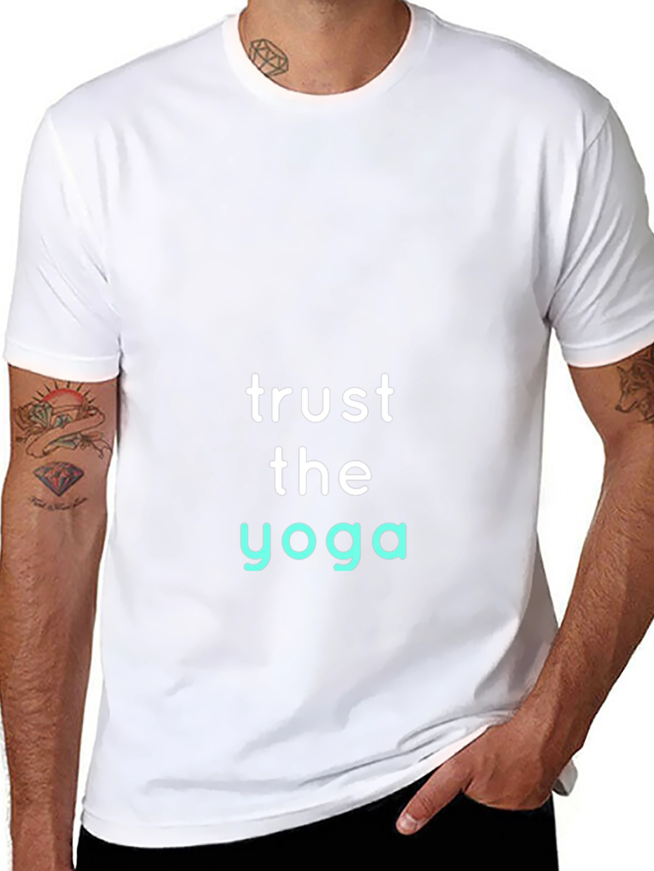 Trust the Yoga Graphic Tee - Unisex Black T-Shirt